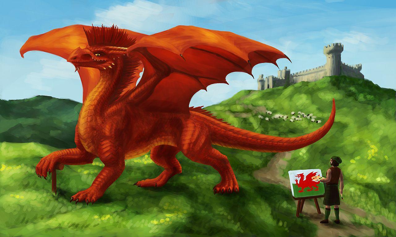 Flag Wales Dragon Wallpaper