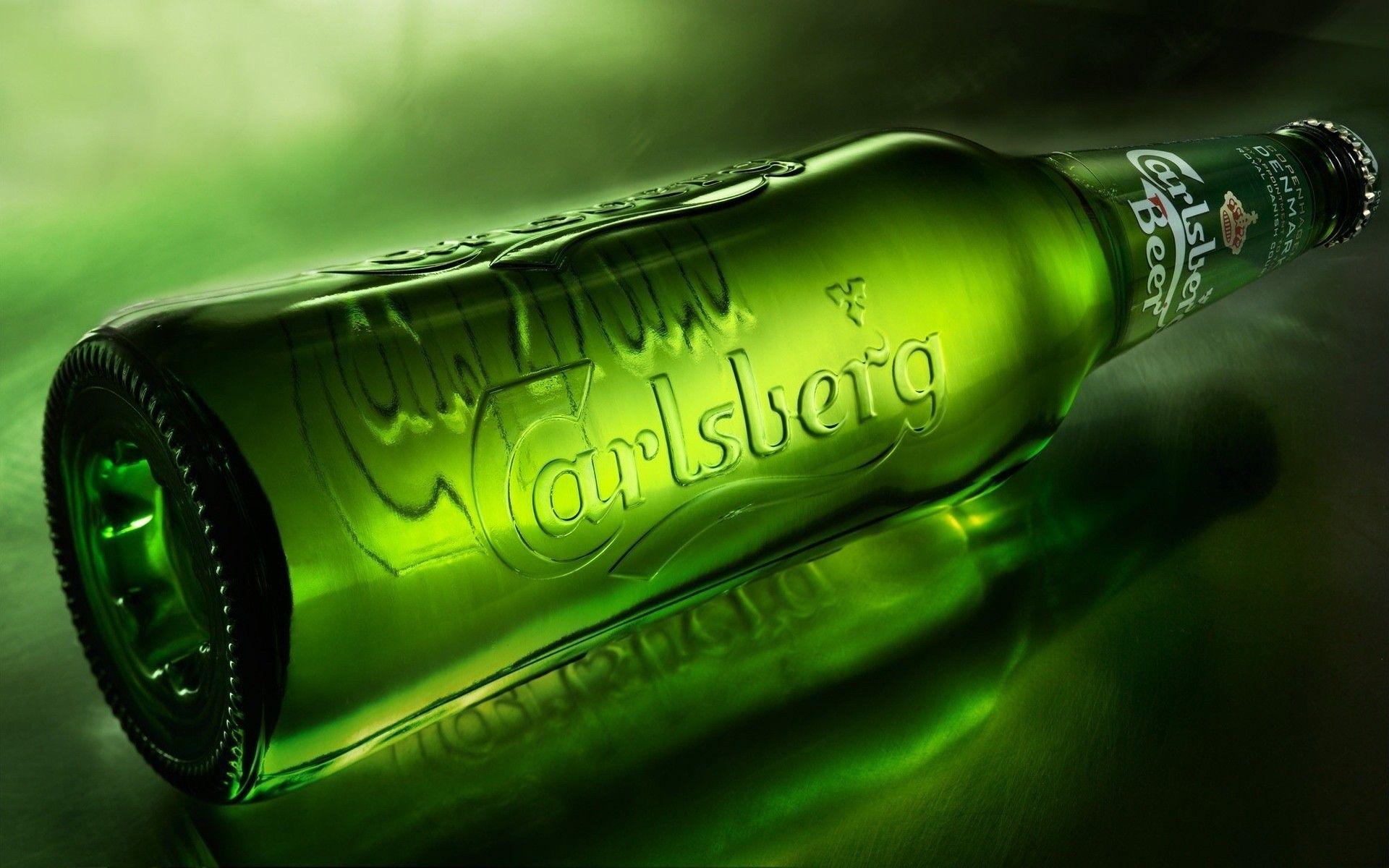 Carlsberg Beer Alcohol Bottle Green wallpaperx1200