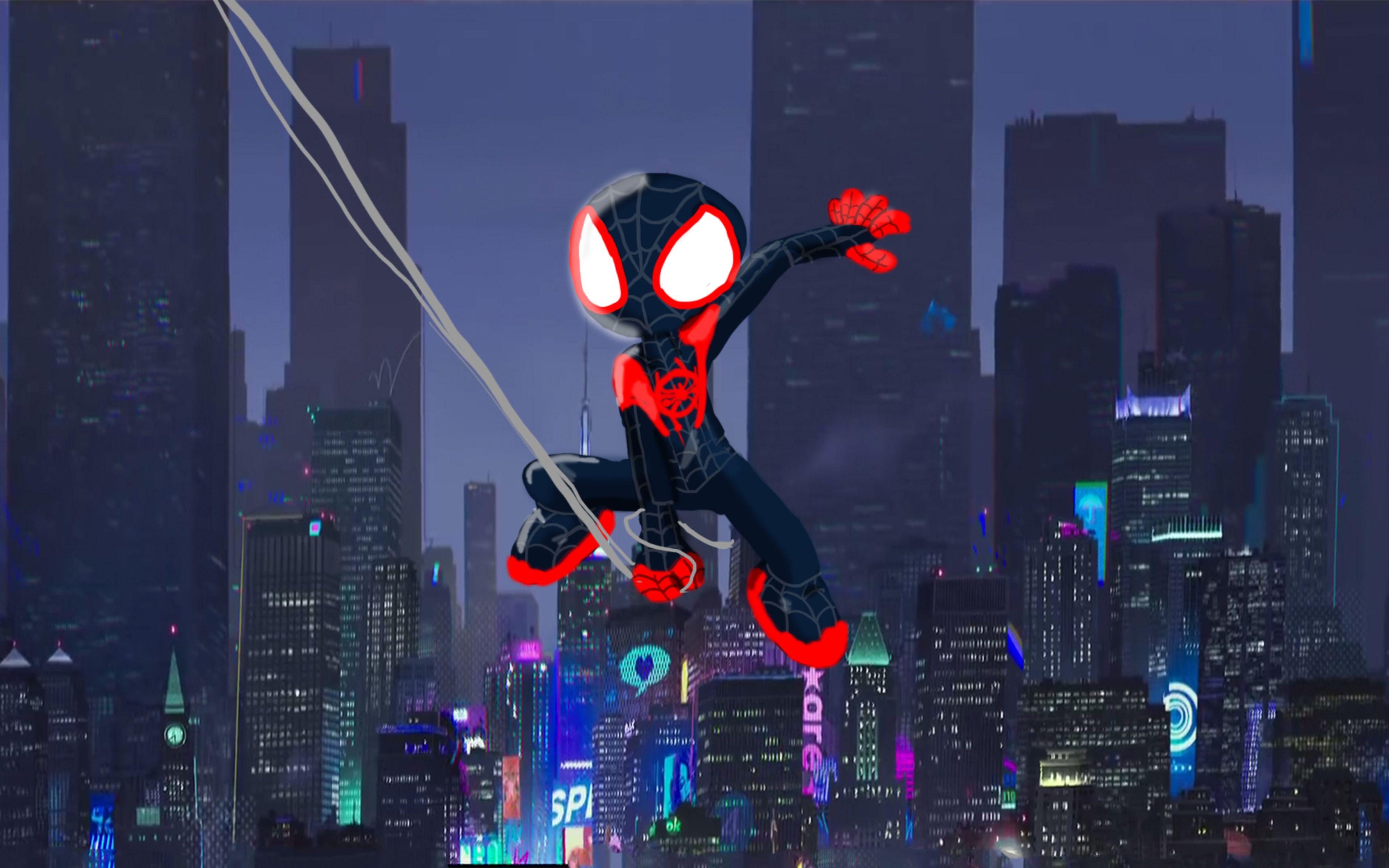 SpiderMan Into The Spider Verse Movie Artwork 4k HD 4k
