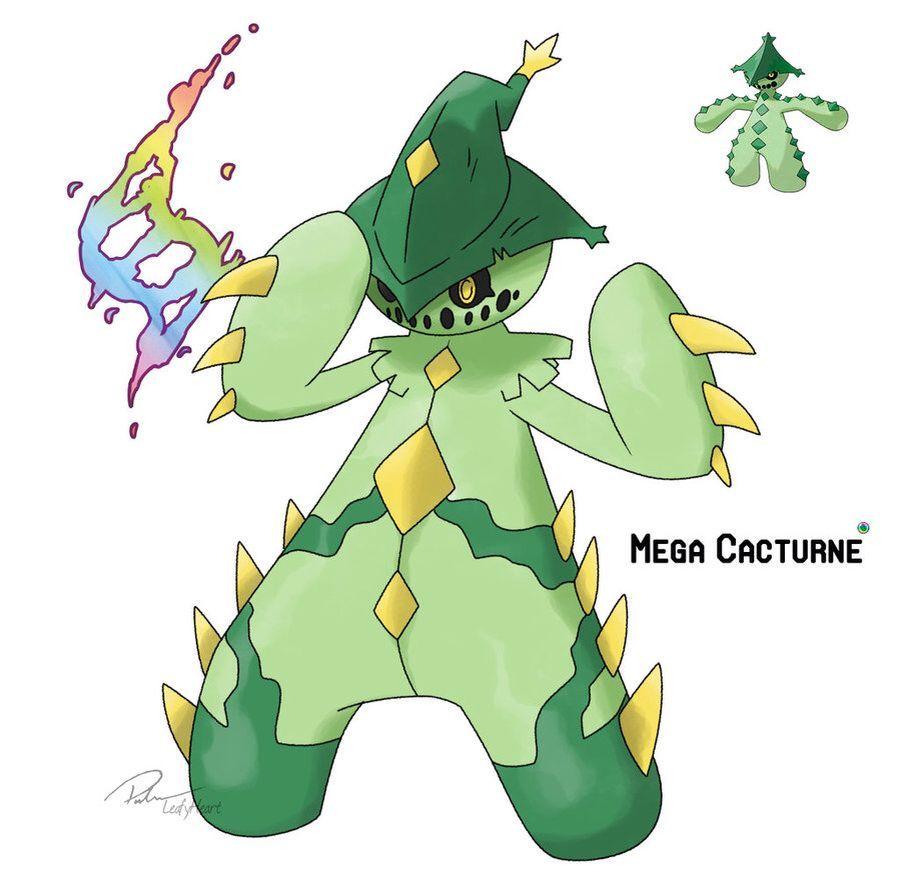 Fan made mega cacturne. Pokemon. Pokémon and Mega