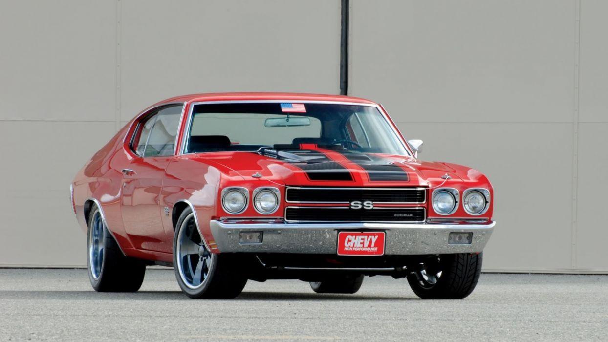 Red Chevy Chevelle SS 454 wallpaperx1080
