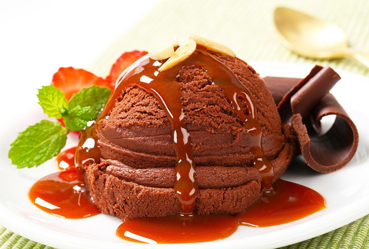 Wallpaper Chocolate Ice cream mint Food Closeup