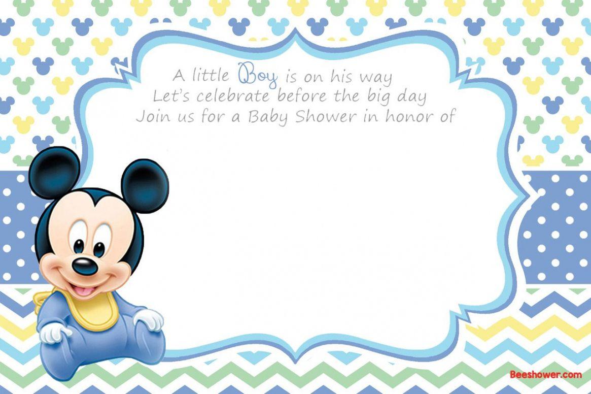 Create Baby Shower Mickey Mouse Invitations 4K