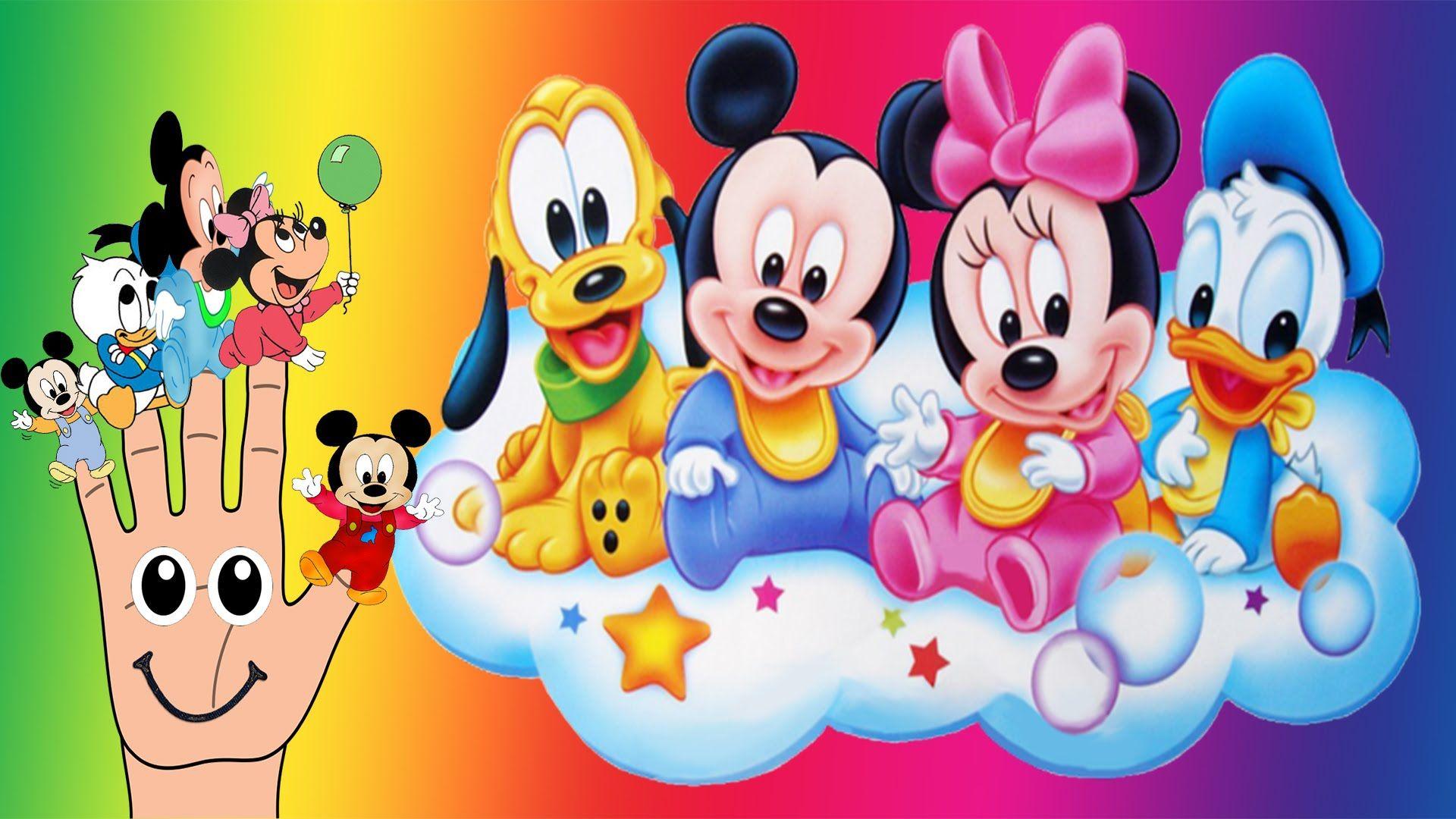 Adorable Baby, Mickey Mouse, Pluto, Minnie Donald Duck Desktop