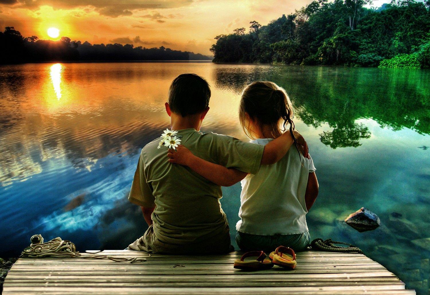 Free Couple Cute Children Love HD Wallpaper Download