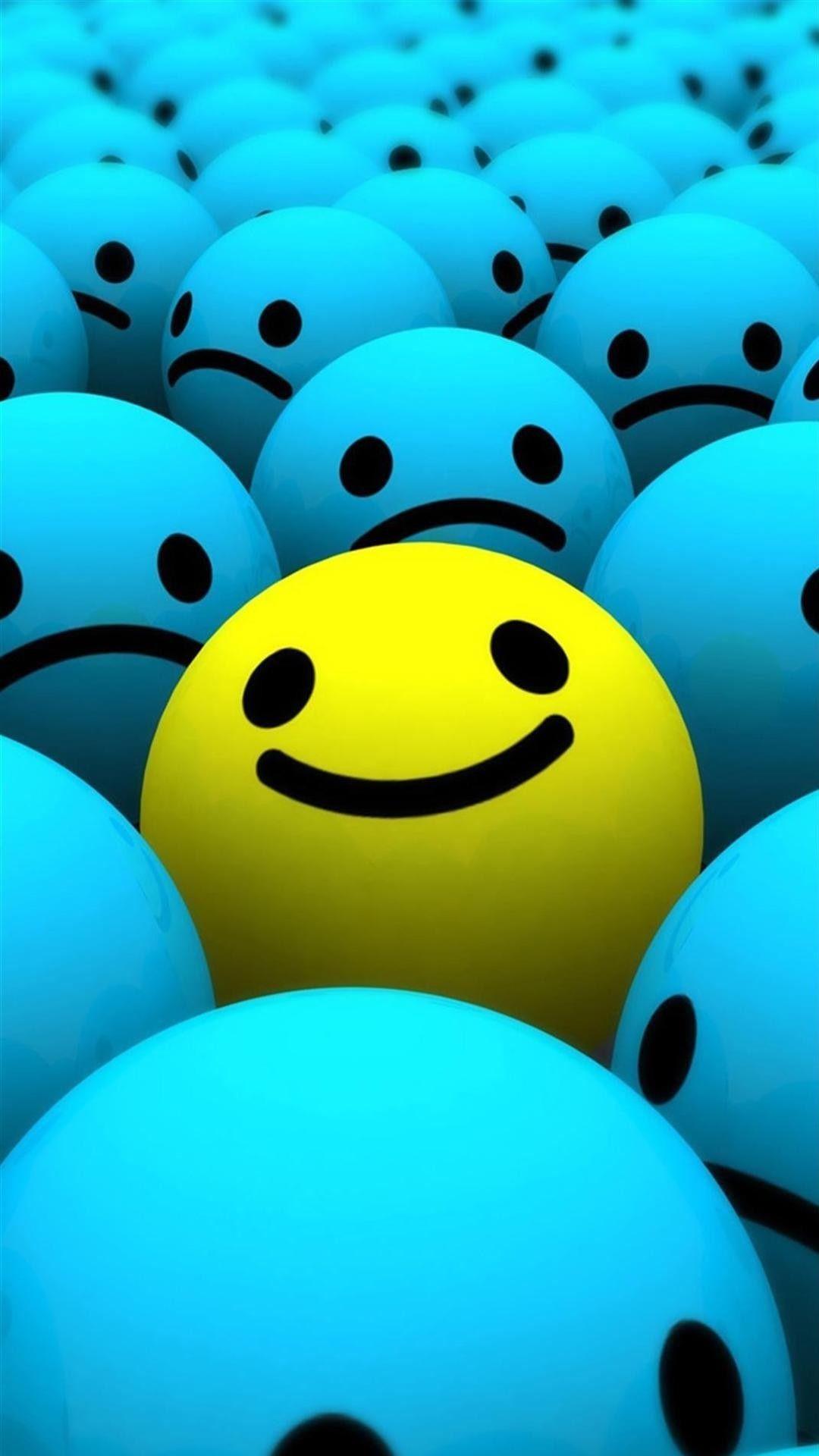 Smile Wale  Cute  Blue  Smiley Ball Wallpaper Download  MobCup
