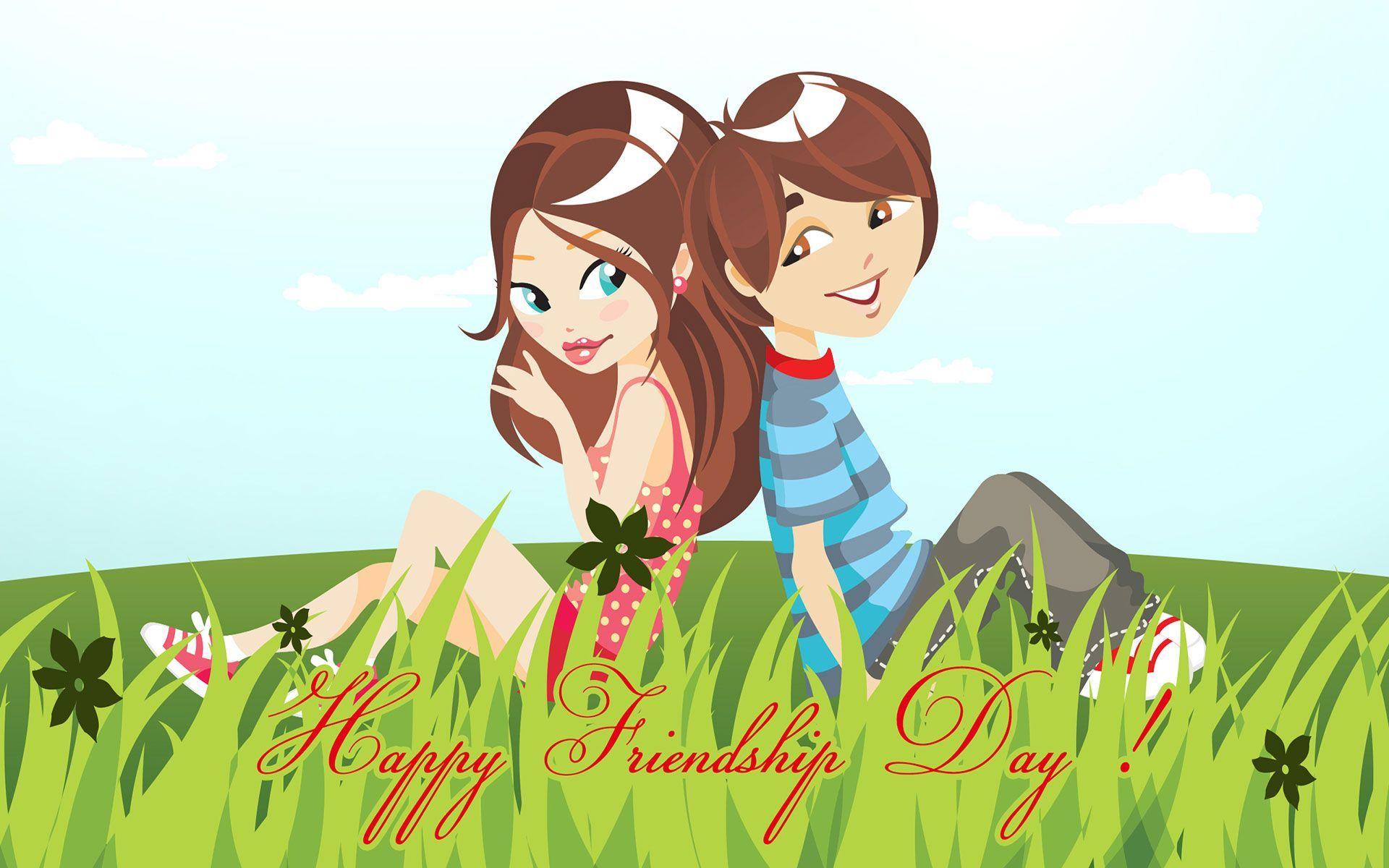 Happy Friendship Day Wallpaper with Quotes. Happy friendship day, Friendship day wallpaper, Girl cartoon