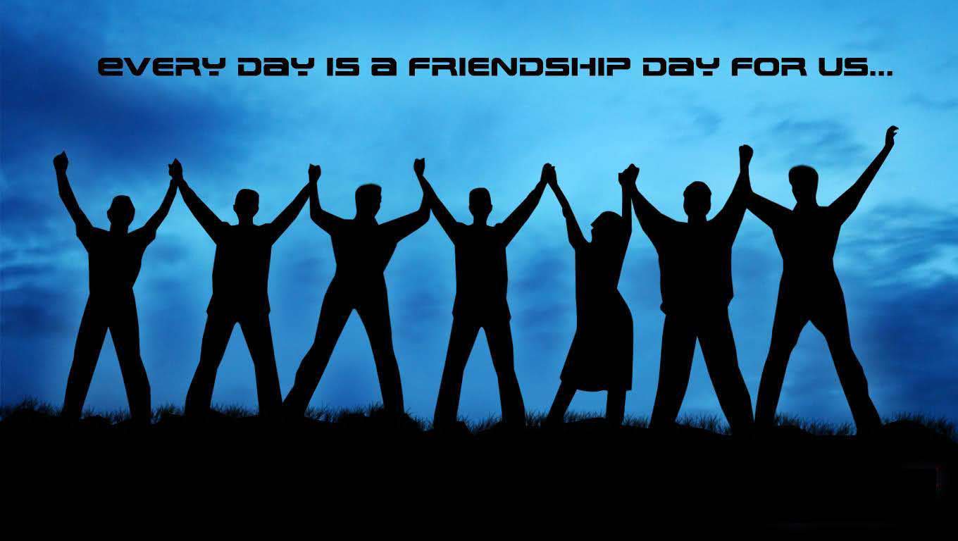 Happy Best Friends Day Cool Wallpaper 1360x768 PC Wallpaper