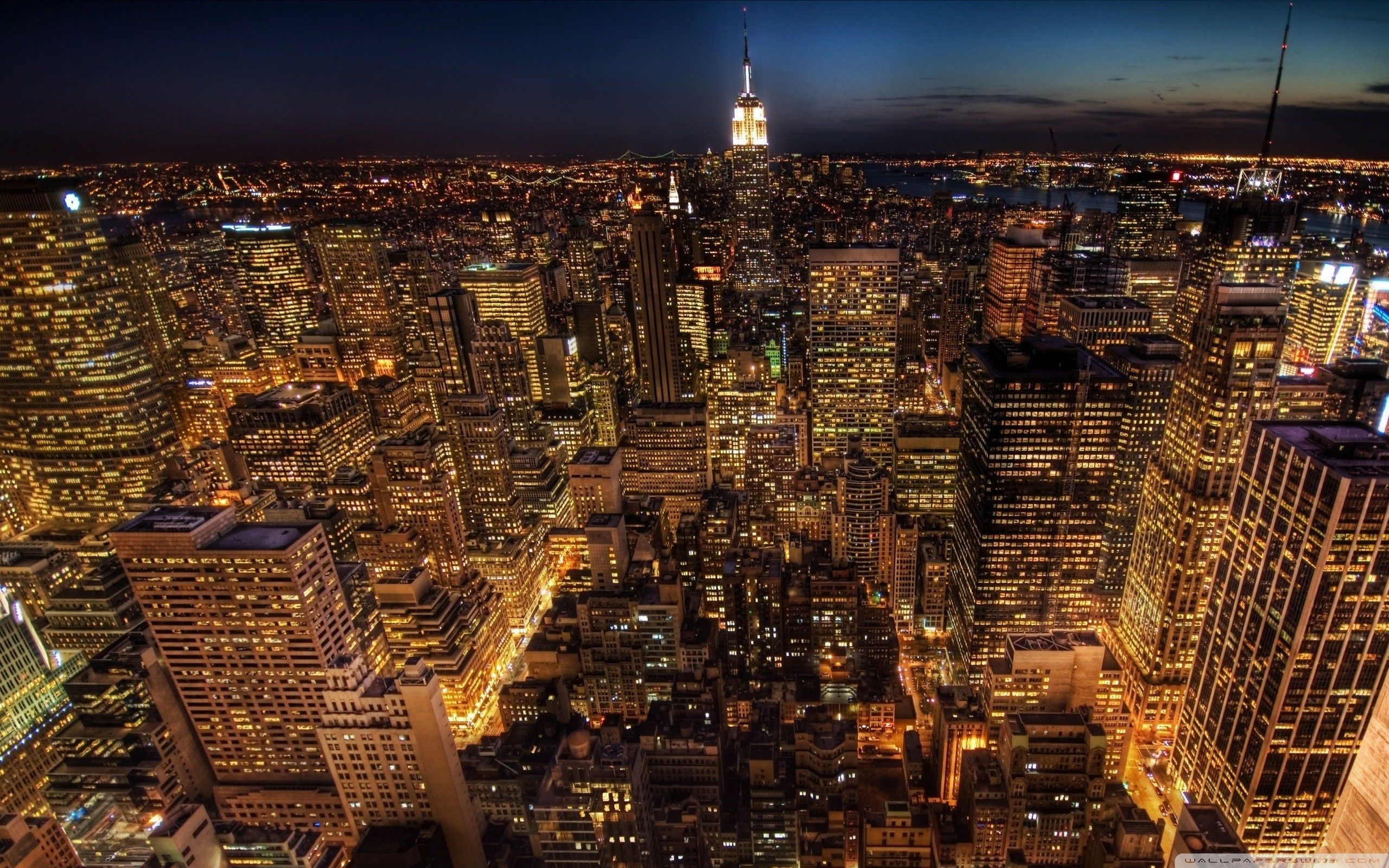 City Lights Aerial View ❤ 4K HD Desktop Wallpaper for 4K Ultra HD