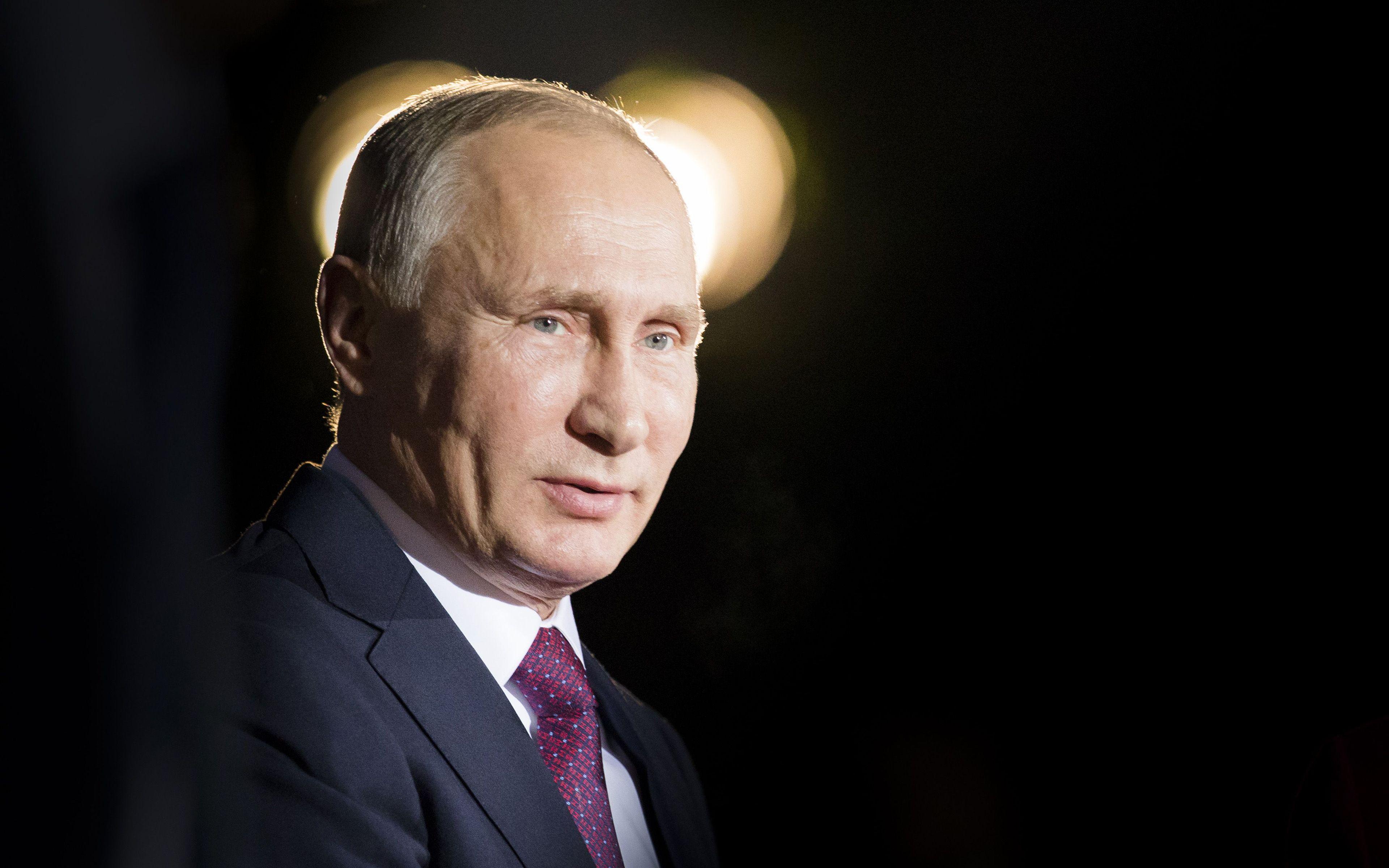 Download wallpaper Vladimir Putin, portrait, 4k, president