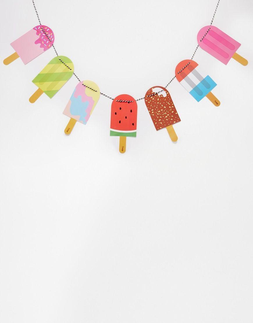 Doiy Yummy Popsicle Bunting at asos.com. Обои для iphone, Летние обои, Рисовать