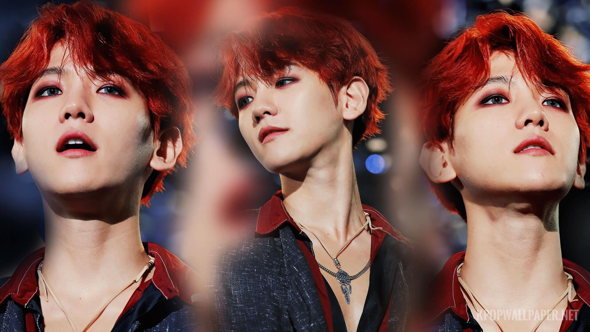 EXO Baekhyun Red Hair Wallpaper. K Pop Wallpaper