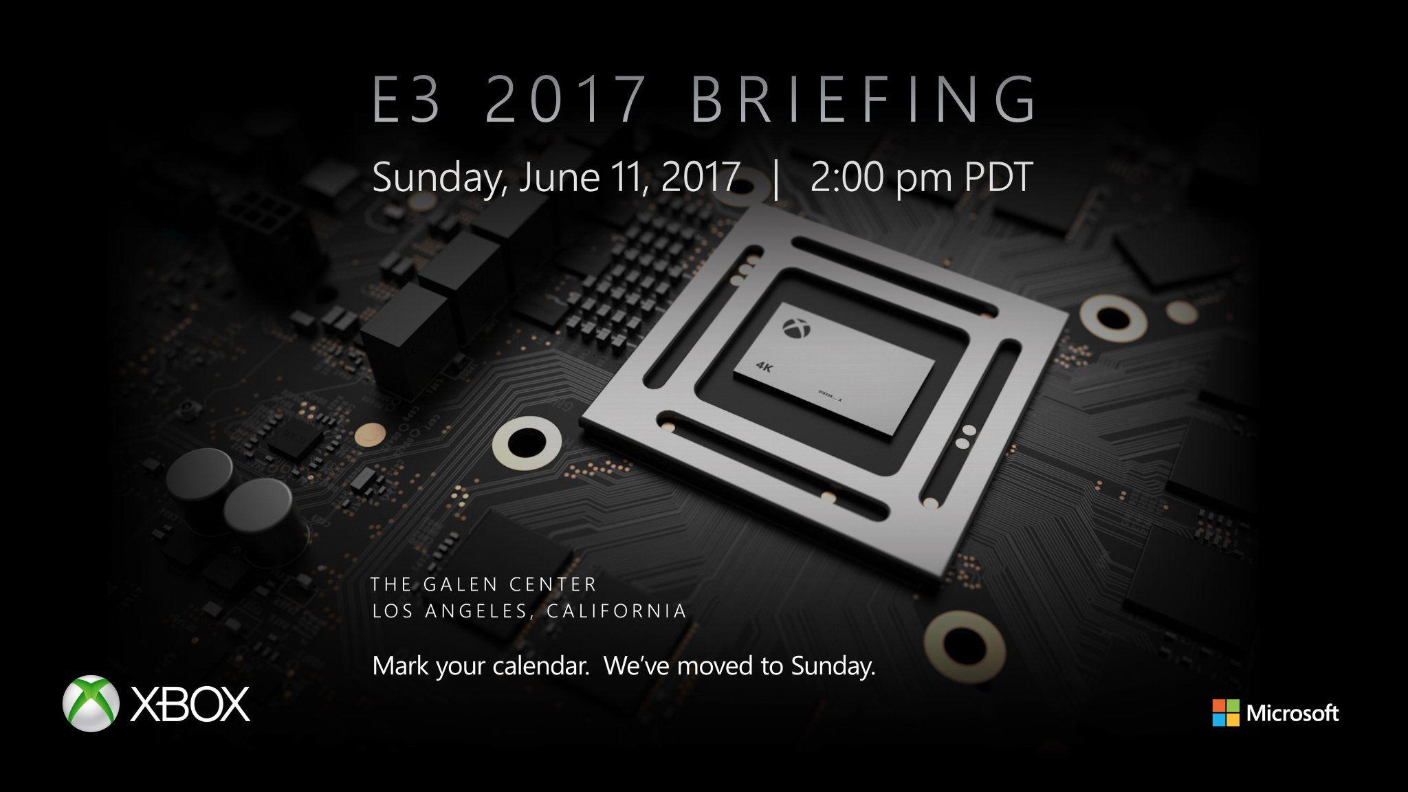 Microsoft Announces Xbox E3 2017 Press Conference Date and Time