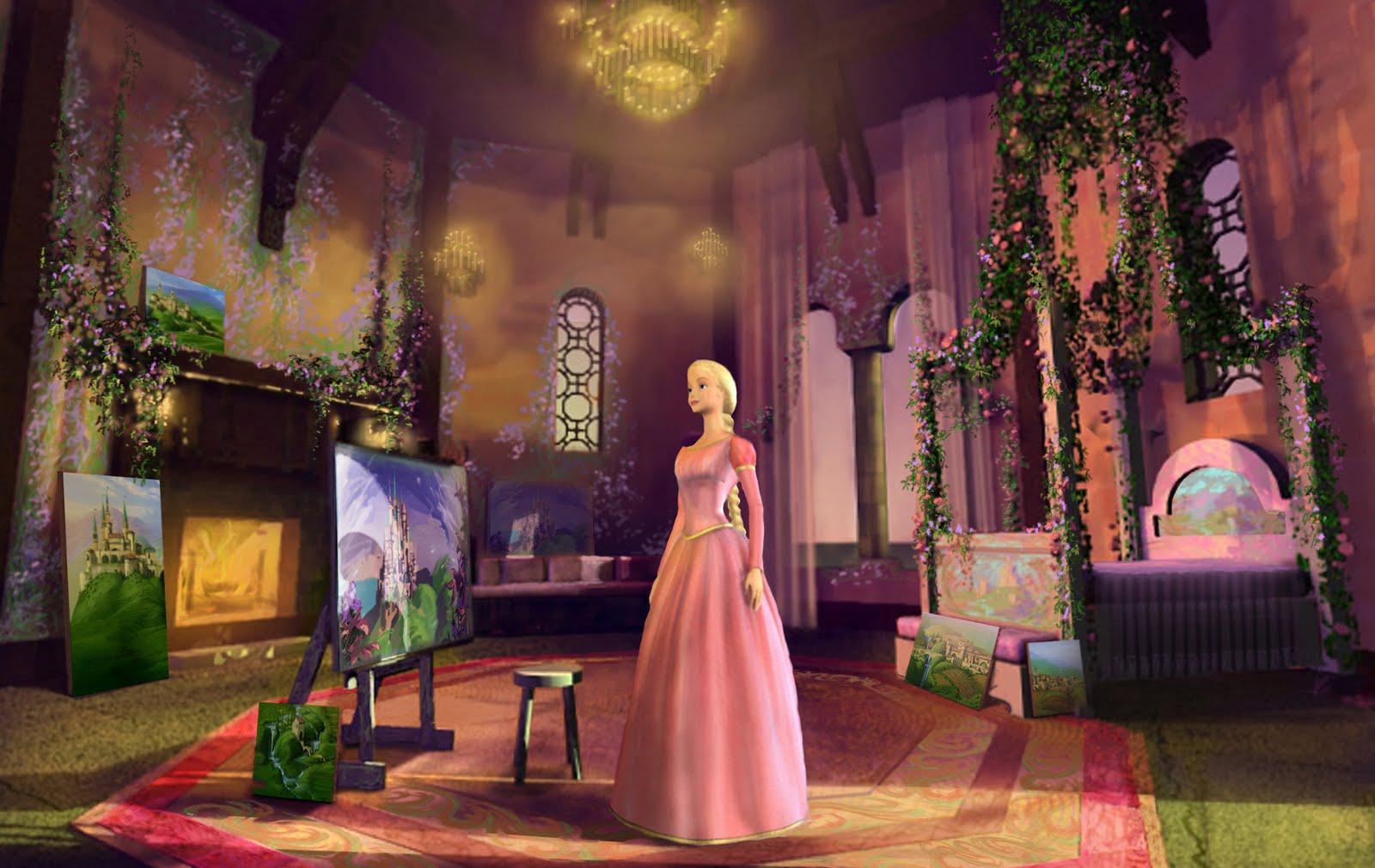 CARTOON BARBIE: Barbie as Rapunzel Movie Wallpaper