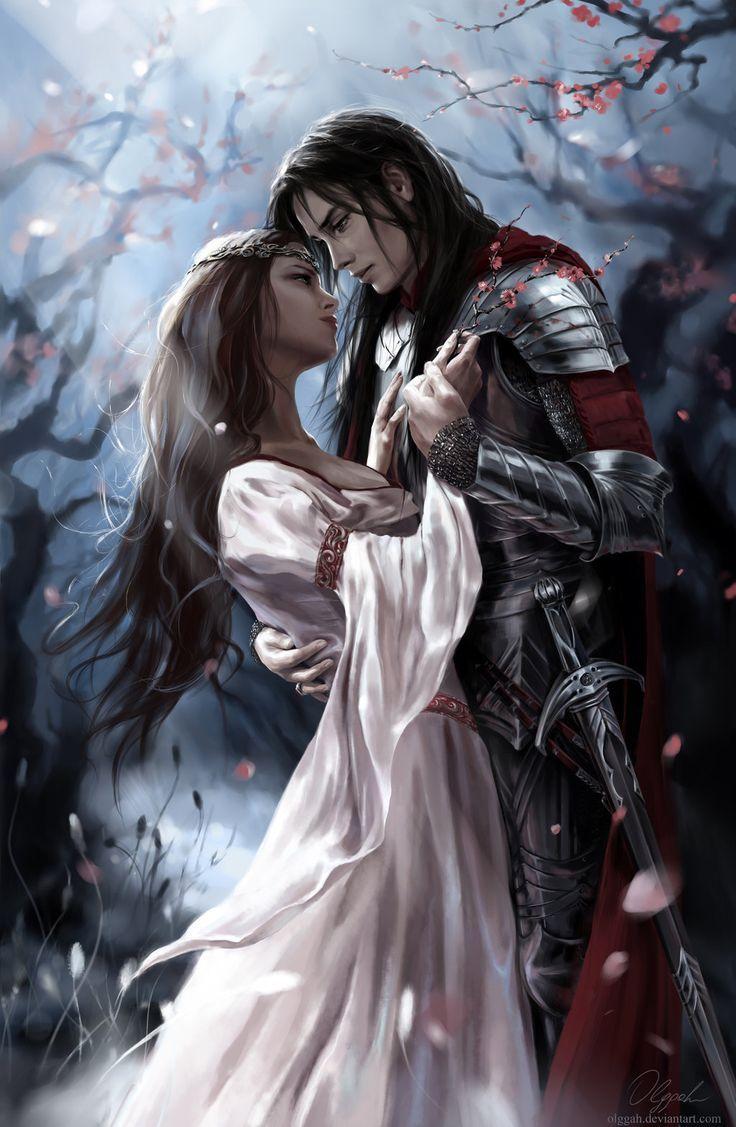 Lancelot and Guinevere. Fantasy Picture