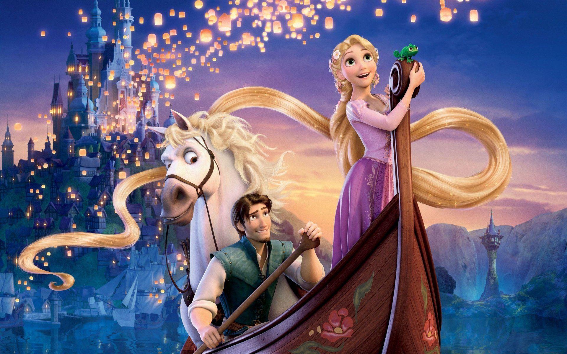 Tangled characters Rapunzel & Flynn Rider