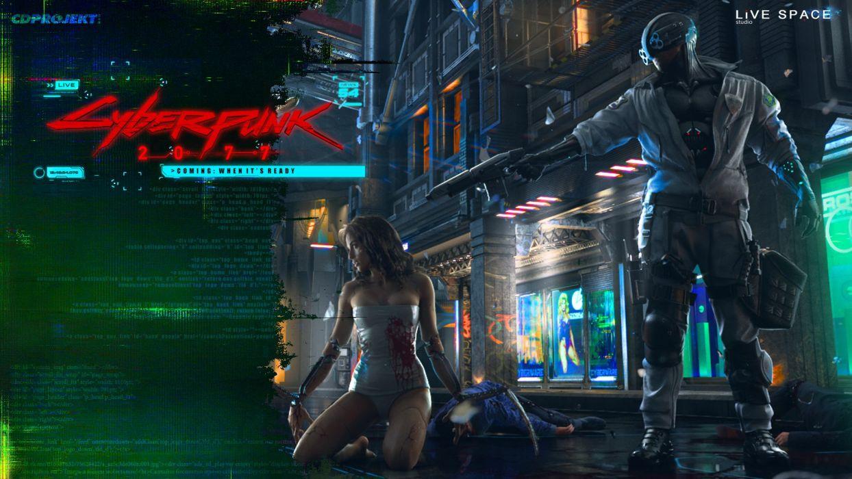 CYBERPUNK 2077 Sci Fi Futuristic Action Fighting Rpg Shooter Cyborg