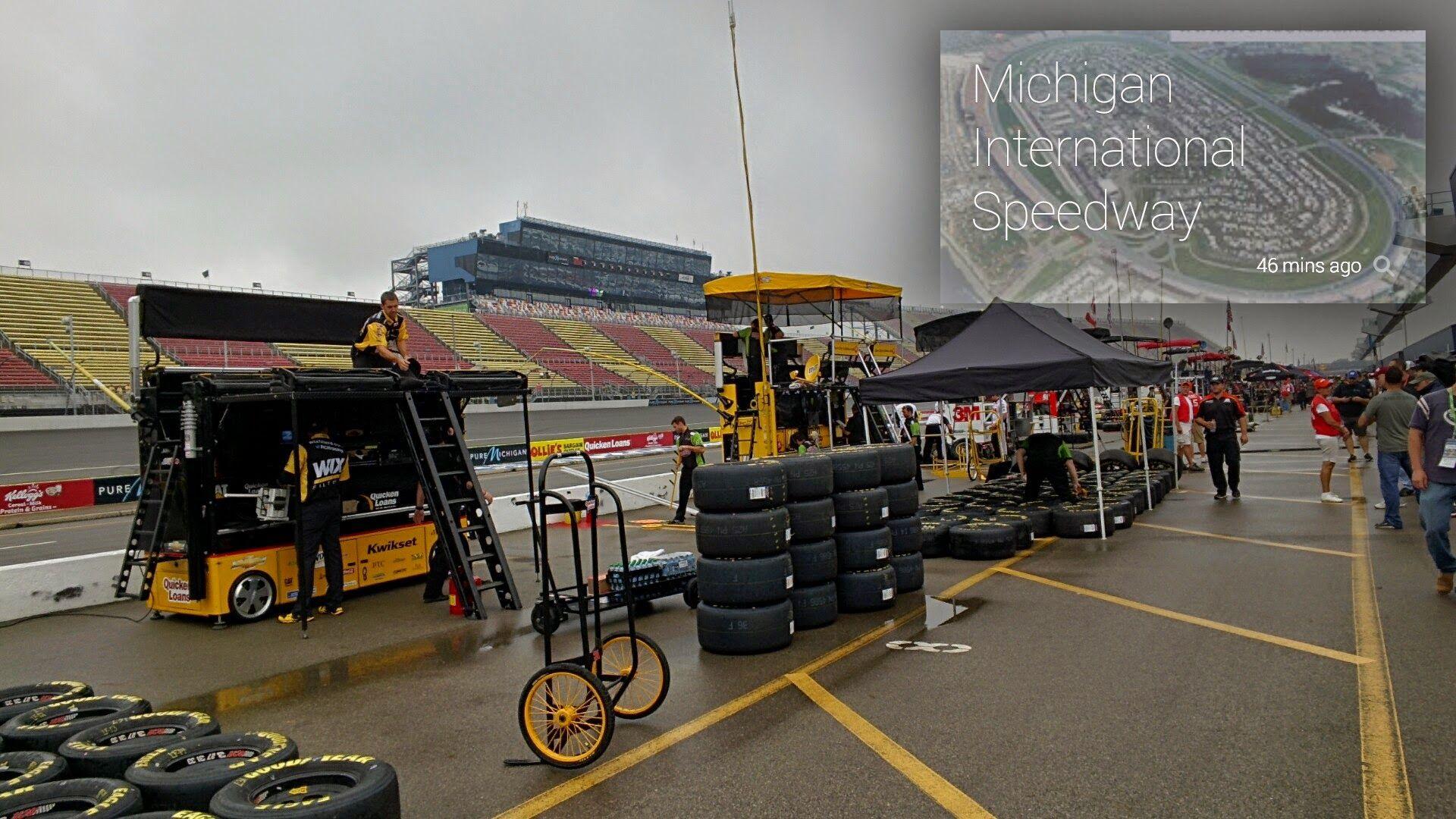 Michigan International Speedway. Here Comes Later
