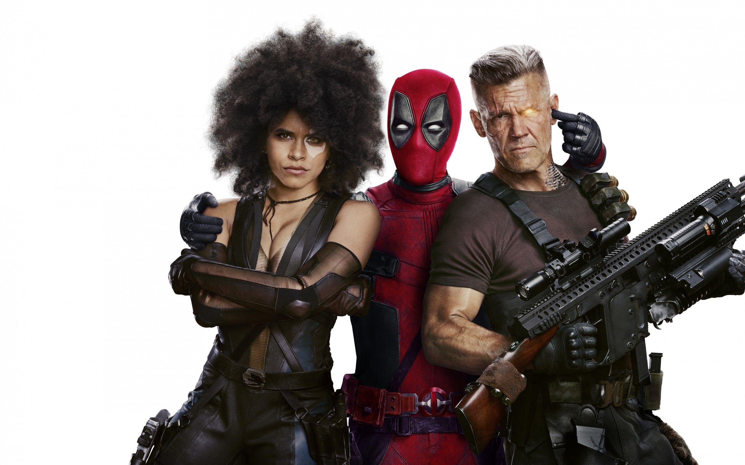 Wallpaper of Deadpool 2, Zazie Beetz, Ryan Reynolds, Josh Broli