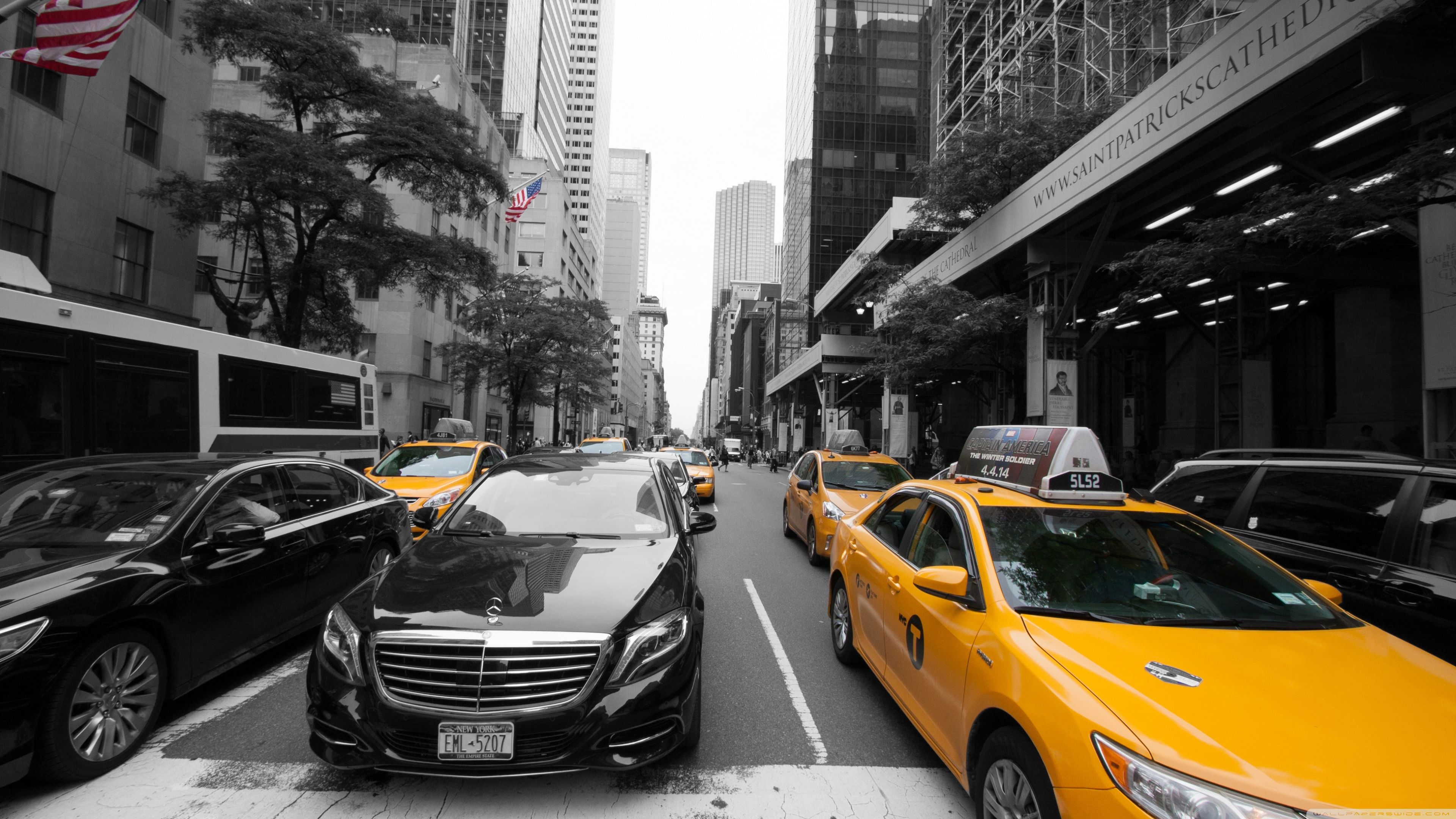 New York City Taxi ❤ 4K HD Desktop Wallpaper for 4K Ultra HD TV