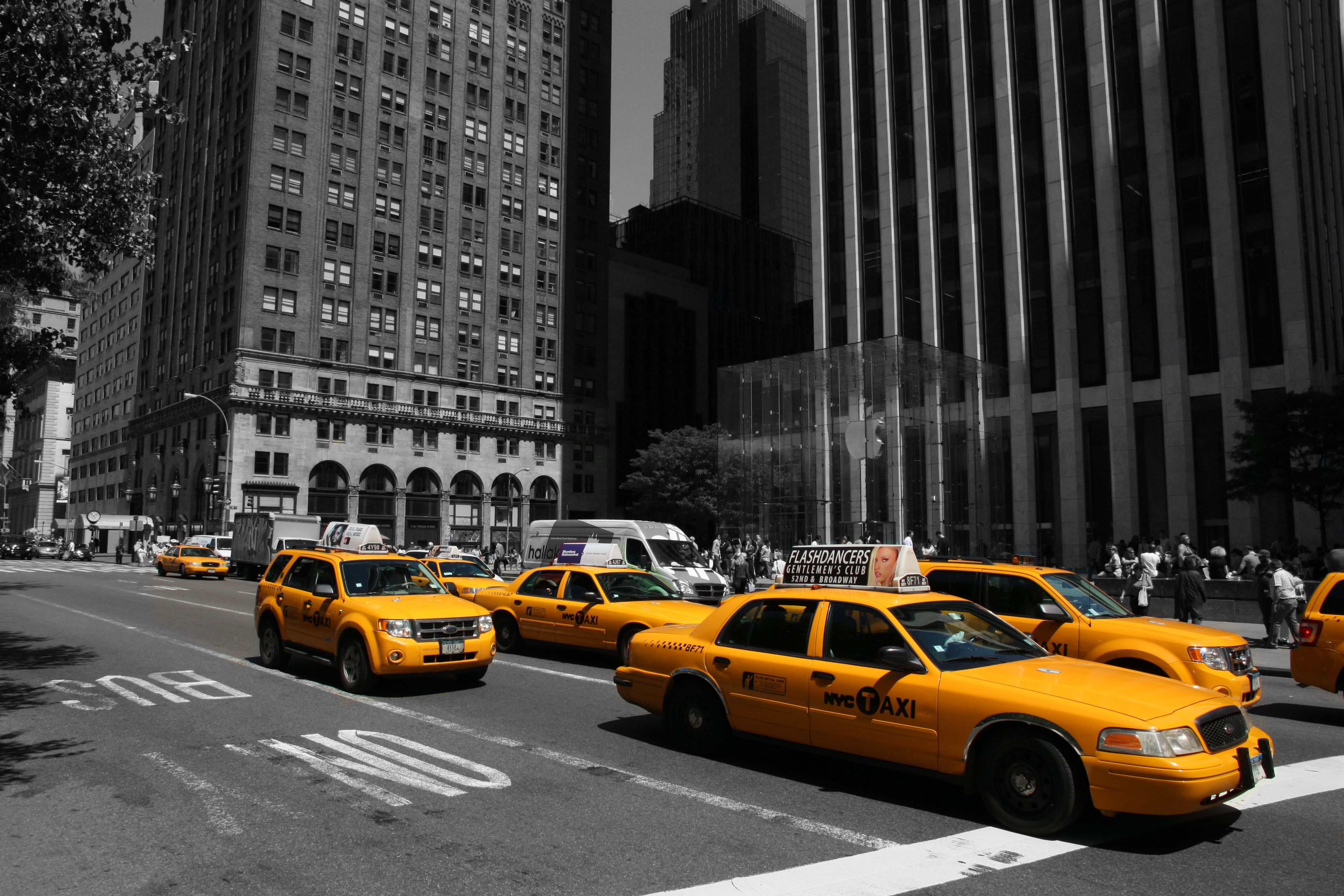 Image New York City Taxi USA Apple Store, Fifth 4272x2848