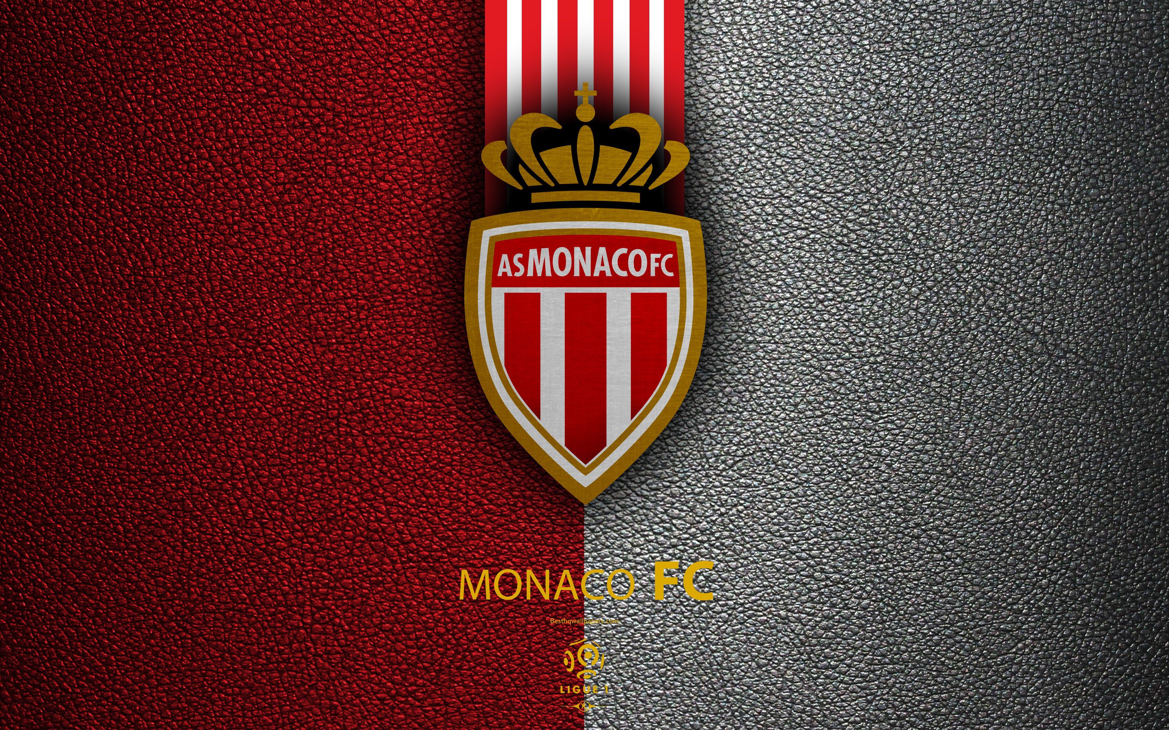 Download wallpaper AS Monaco FC, 4K, French football club, Ligue 1