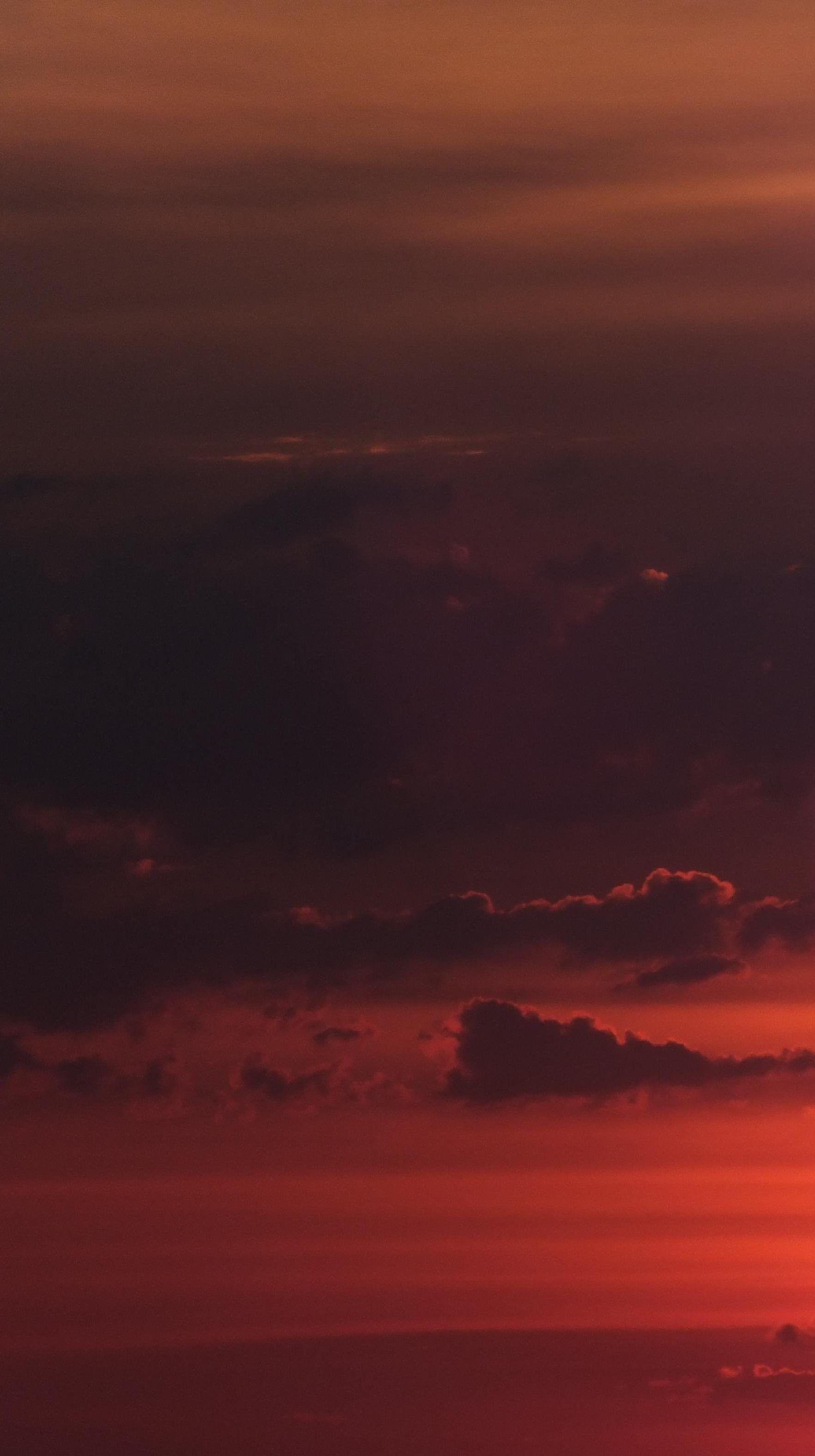 Sky: Red Sky Sunset Vertical Clouds Nature iPhone Wallpaper Retina