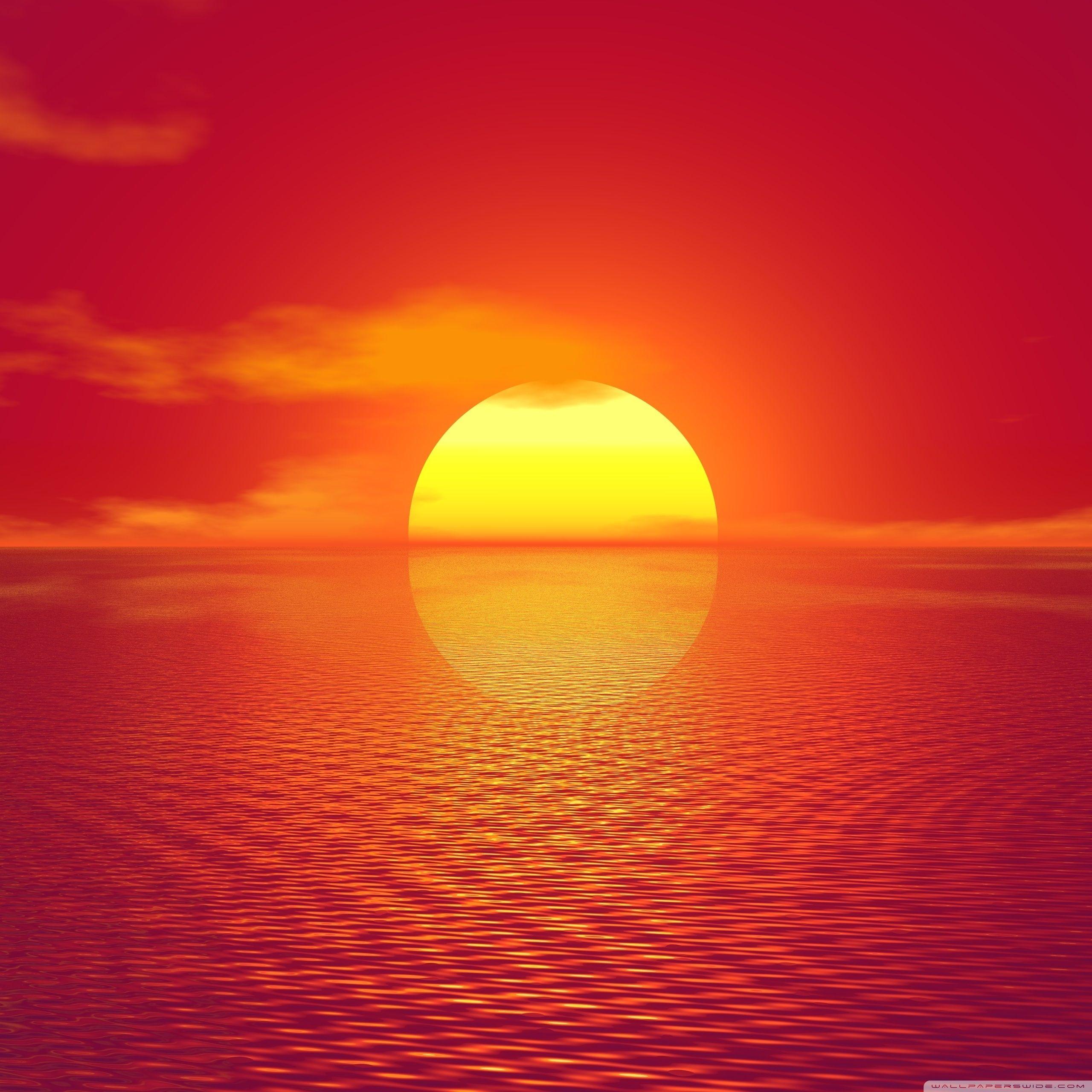 Collection 103+ Images ocean with red sky wallpaper 4k Completed
