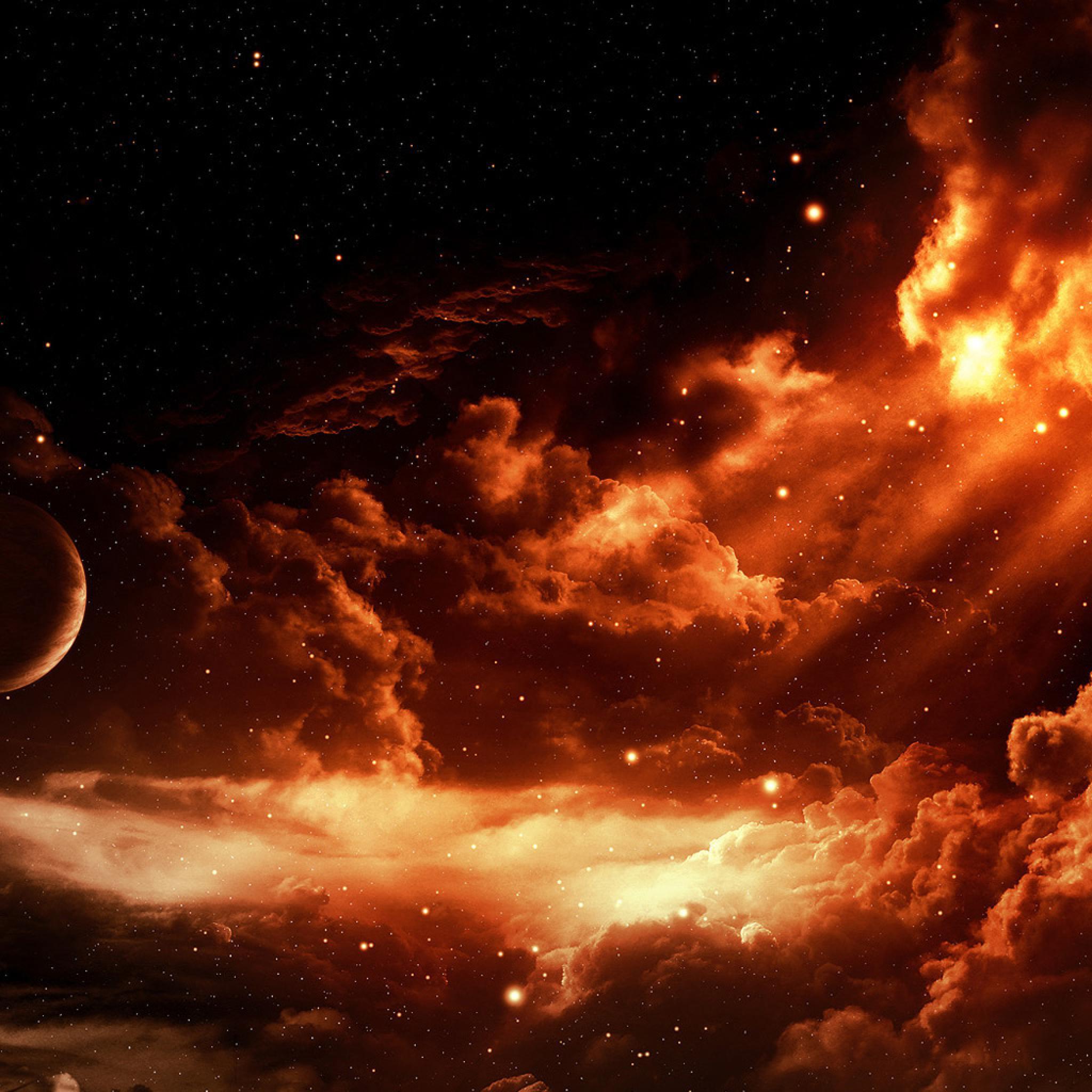 CG Fantasy Red Sky IPhone HD Wallpaper Free