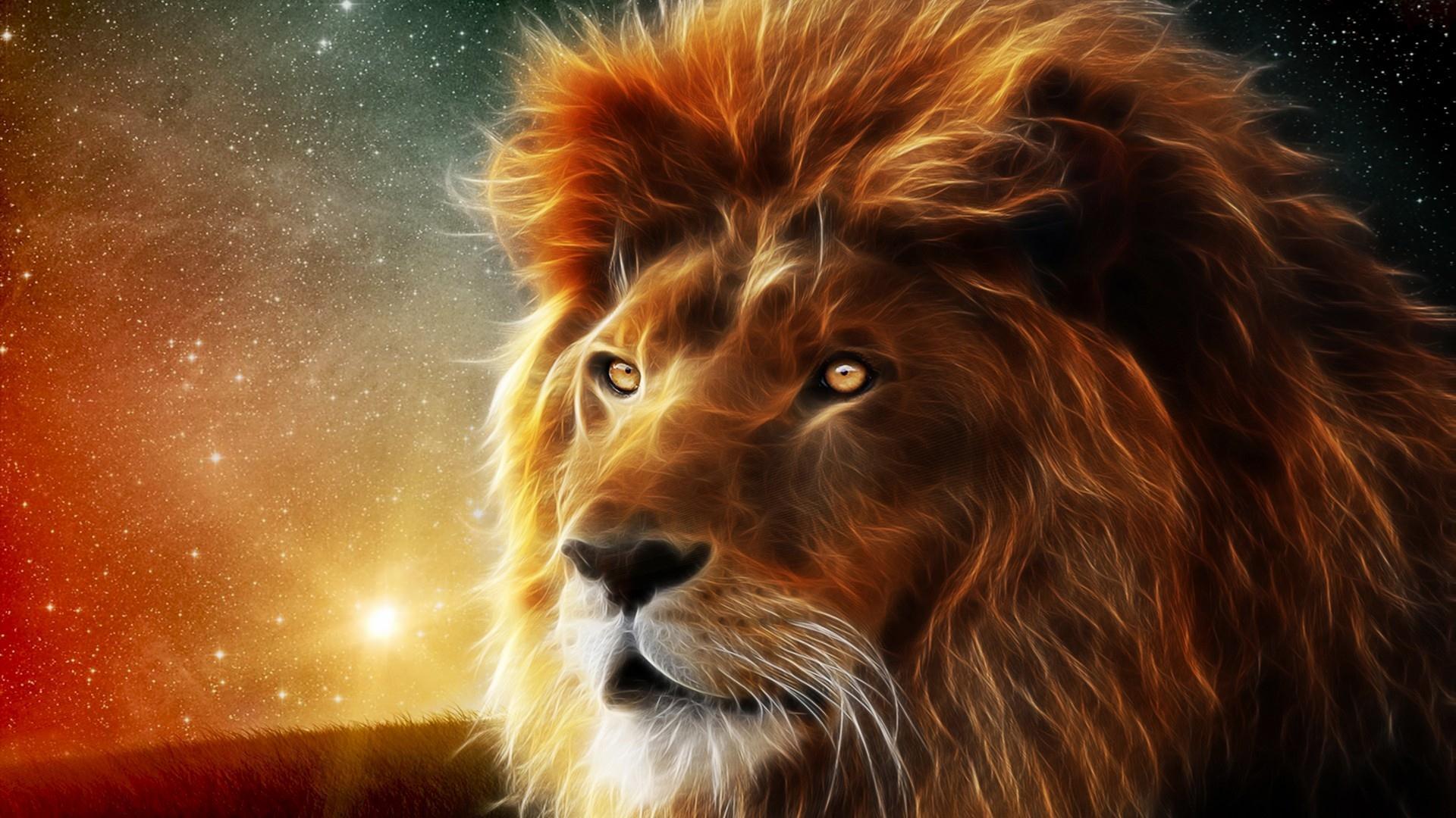 Abstract Lion Wallpaper