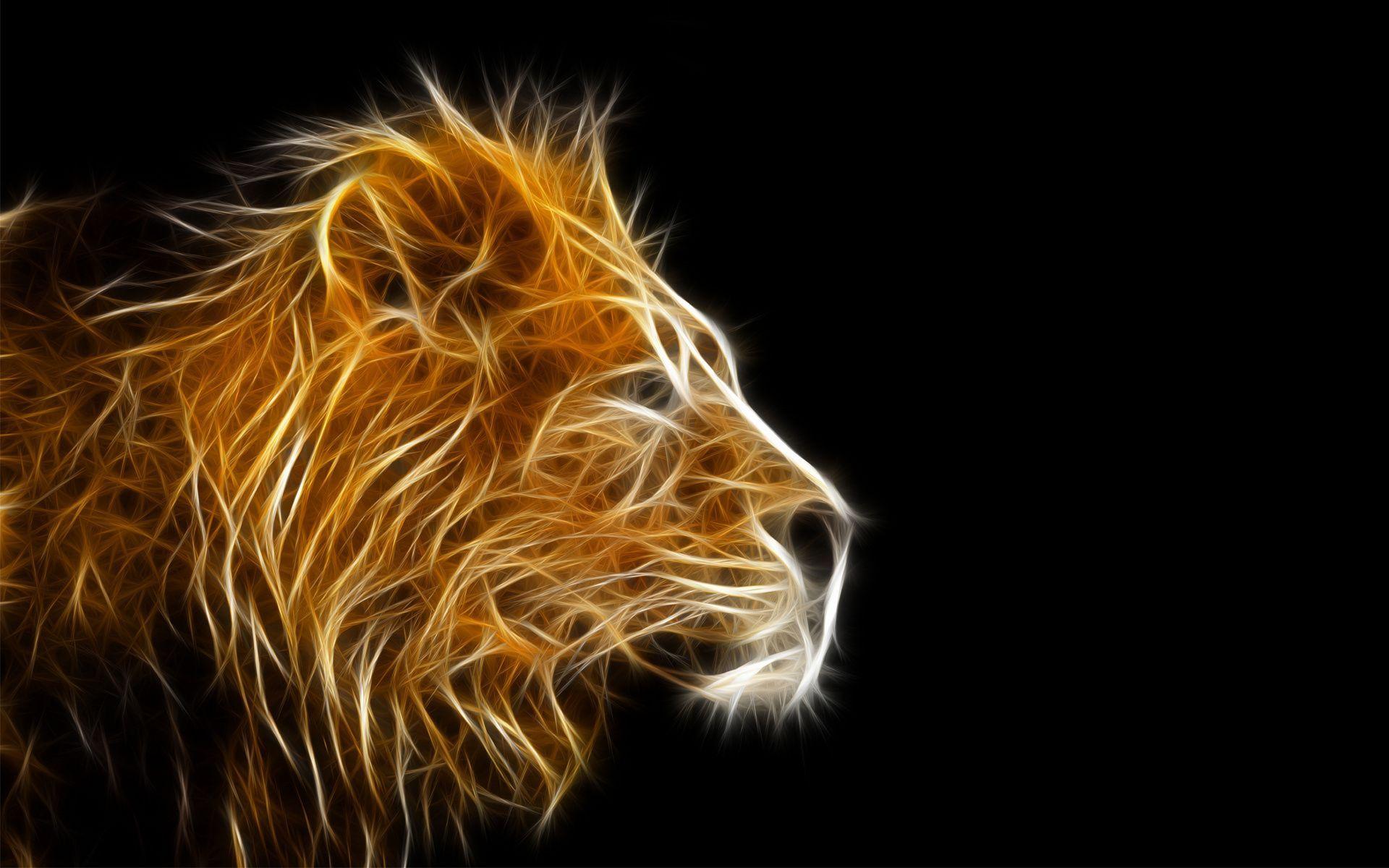 Abstract 3D Lion Desktop Picture /abstract 3D