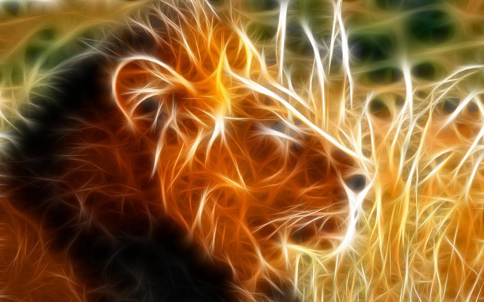 Hd Desktop Abstract Lion Wallpaper