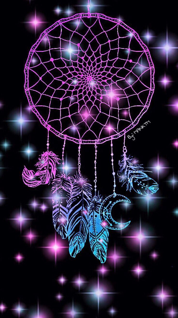 background pink and blue dream catcher