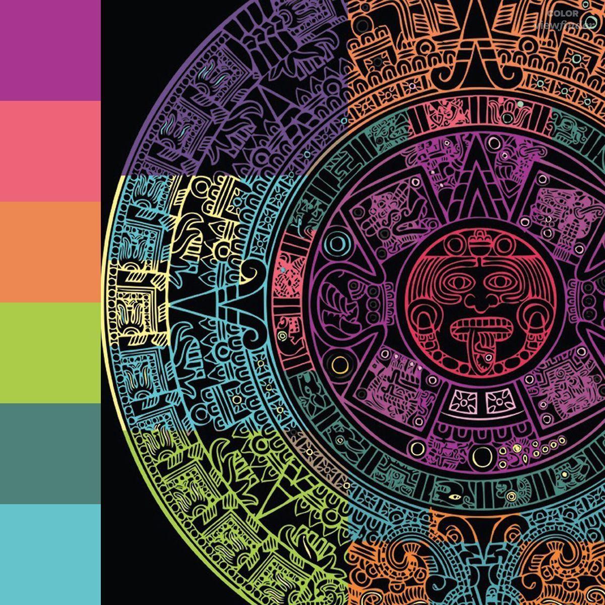 Calendario azteca, 69❤, colores. LIFE STYLE FREE