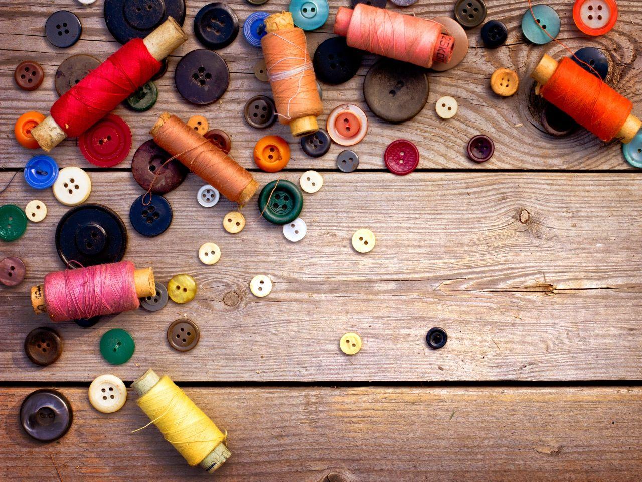 Buttons And Threads Wallpaper High Quality