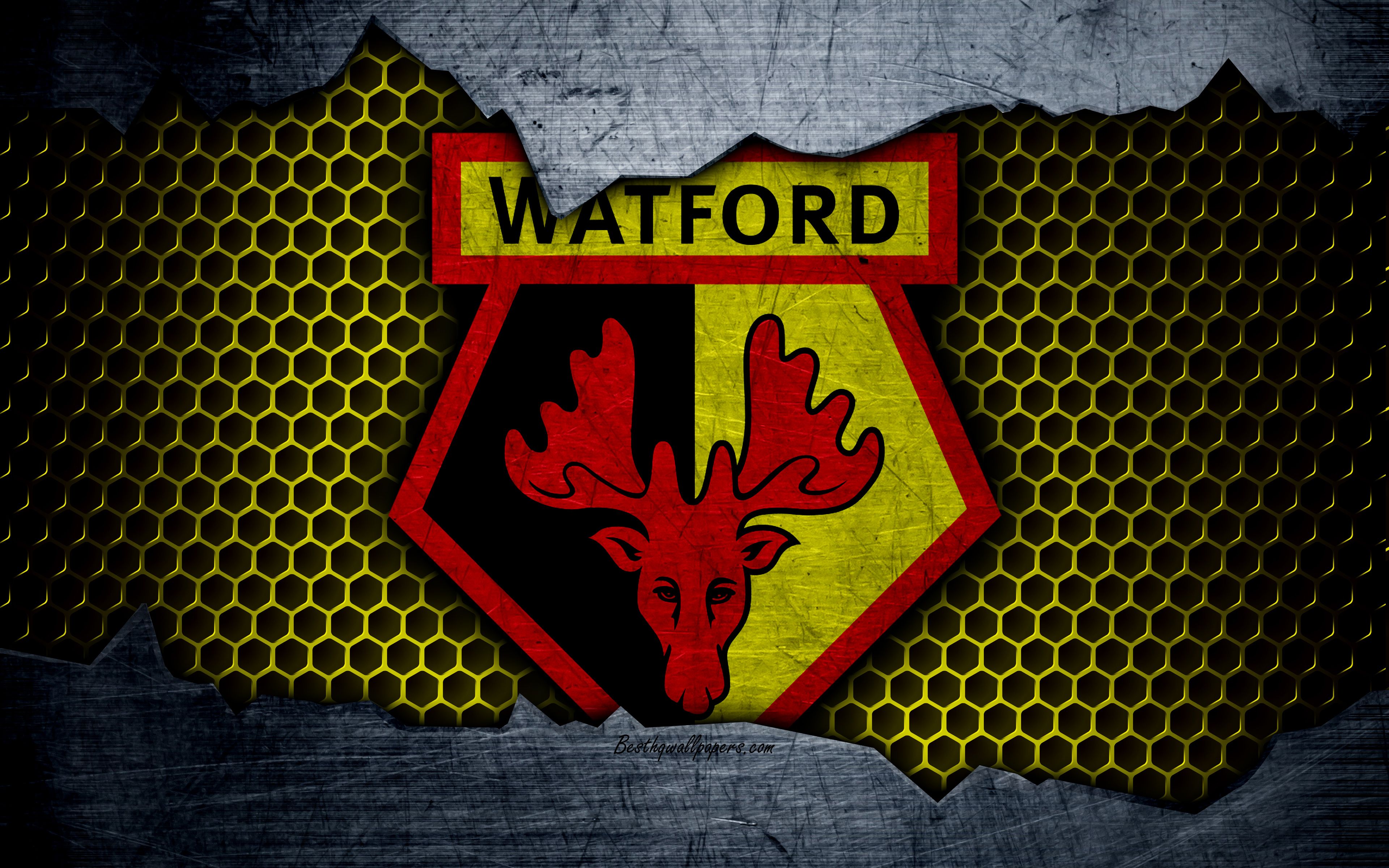 Download wallpaper Watford FC, 4k, football, Premier League