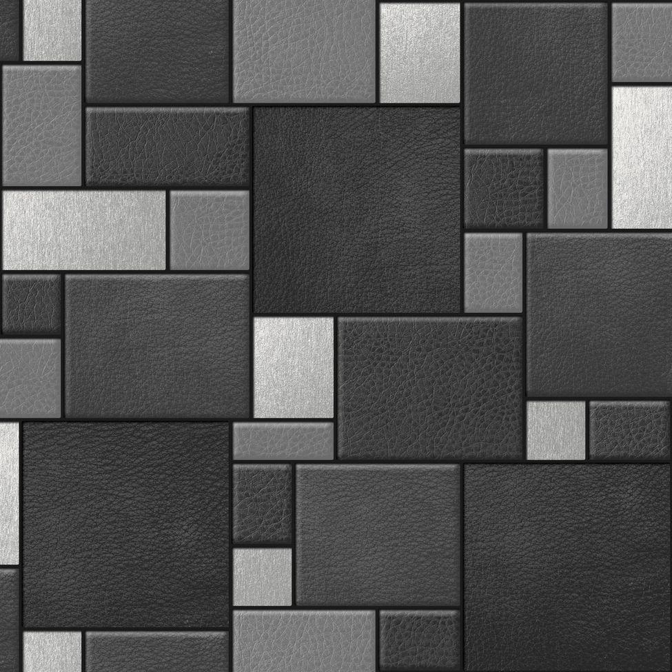 Designer Wallpaper Leather Tiles Koziel F957