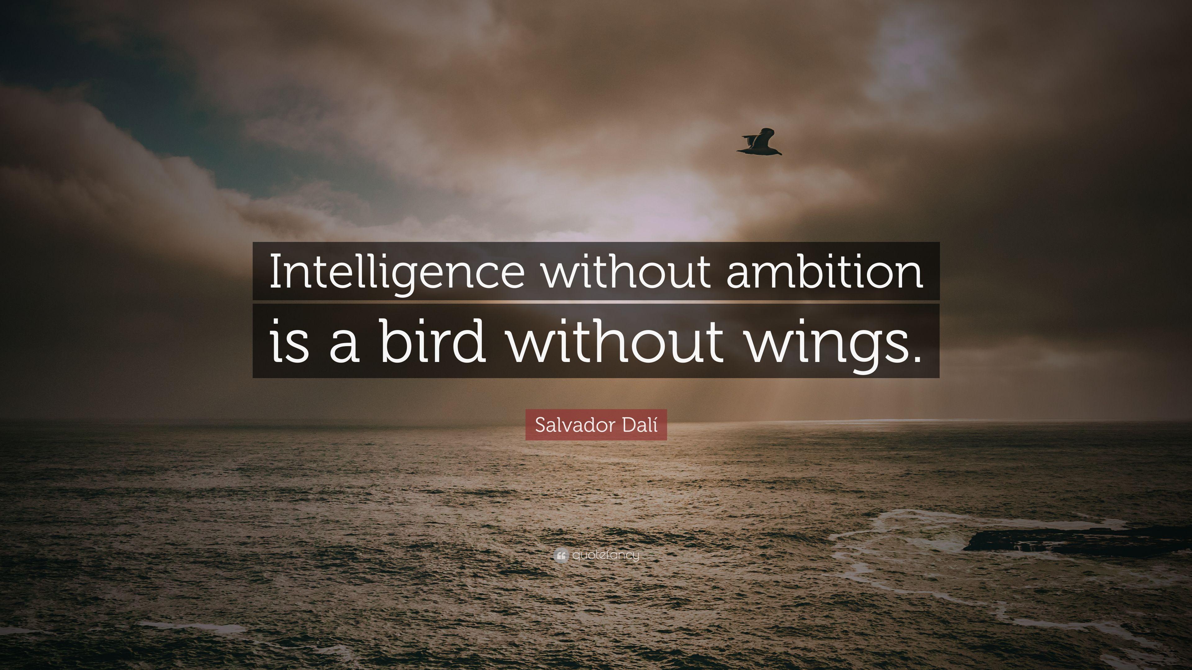 Salvador Dalí Quote: “Intelligence without ambition is a bird