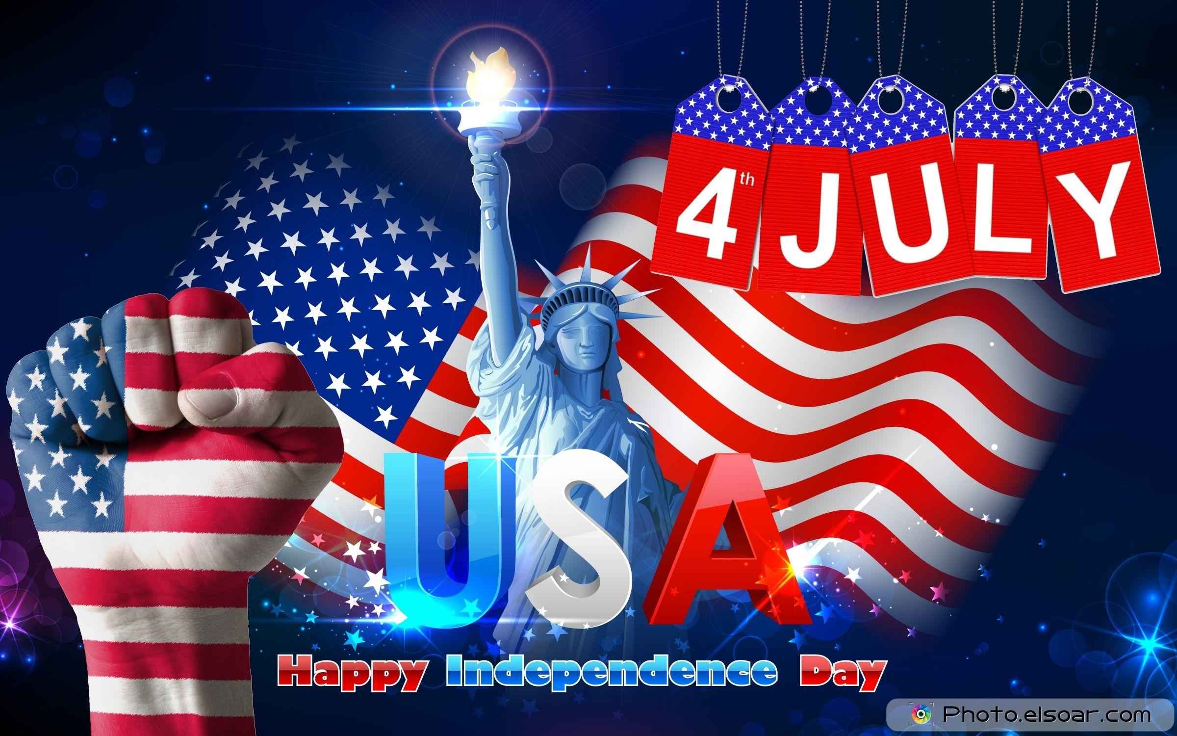 Free Download USA Independence Day 4th July Flag Picture Image