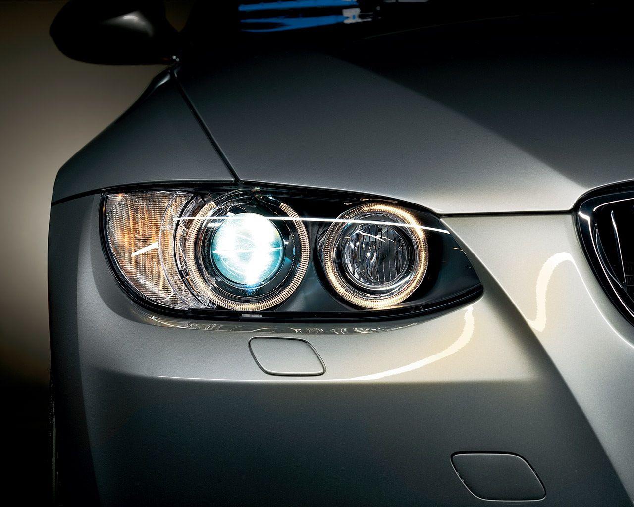 The silver car headlight wallpaper and image