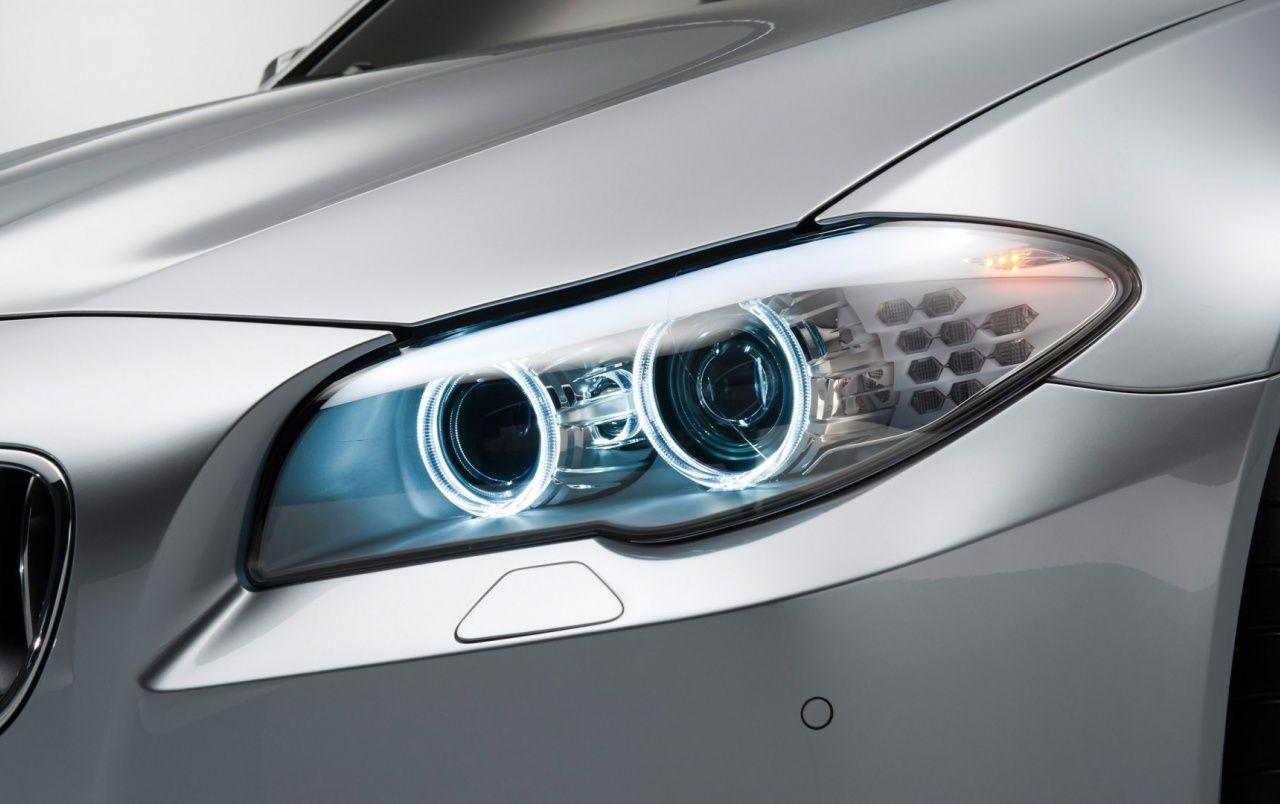 Silver BMW M5 Headlight wallpaper. Silver BMW M5 Headlight stock