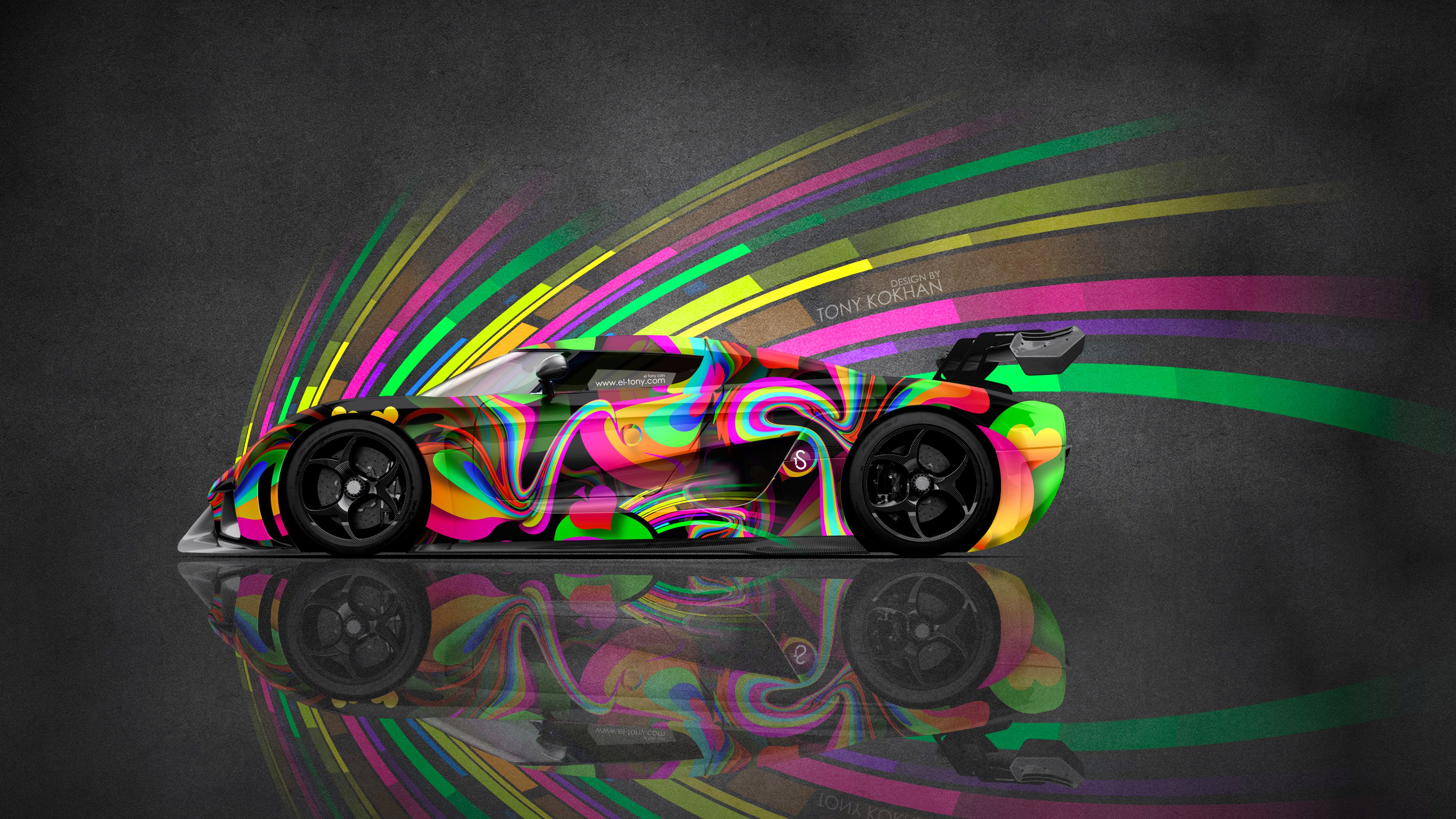 4K Koenigsegg Regera Side Super Abstract Aerography Car 2015