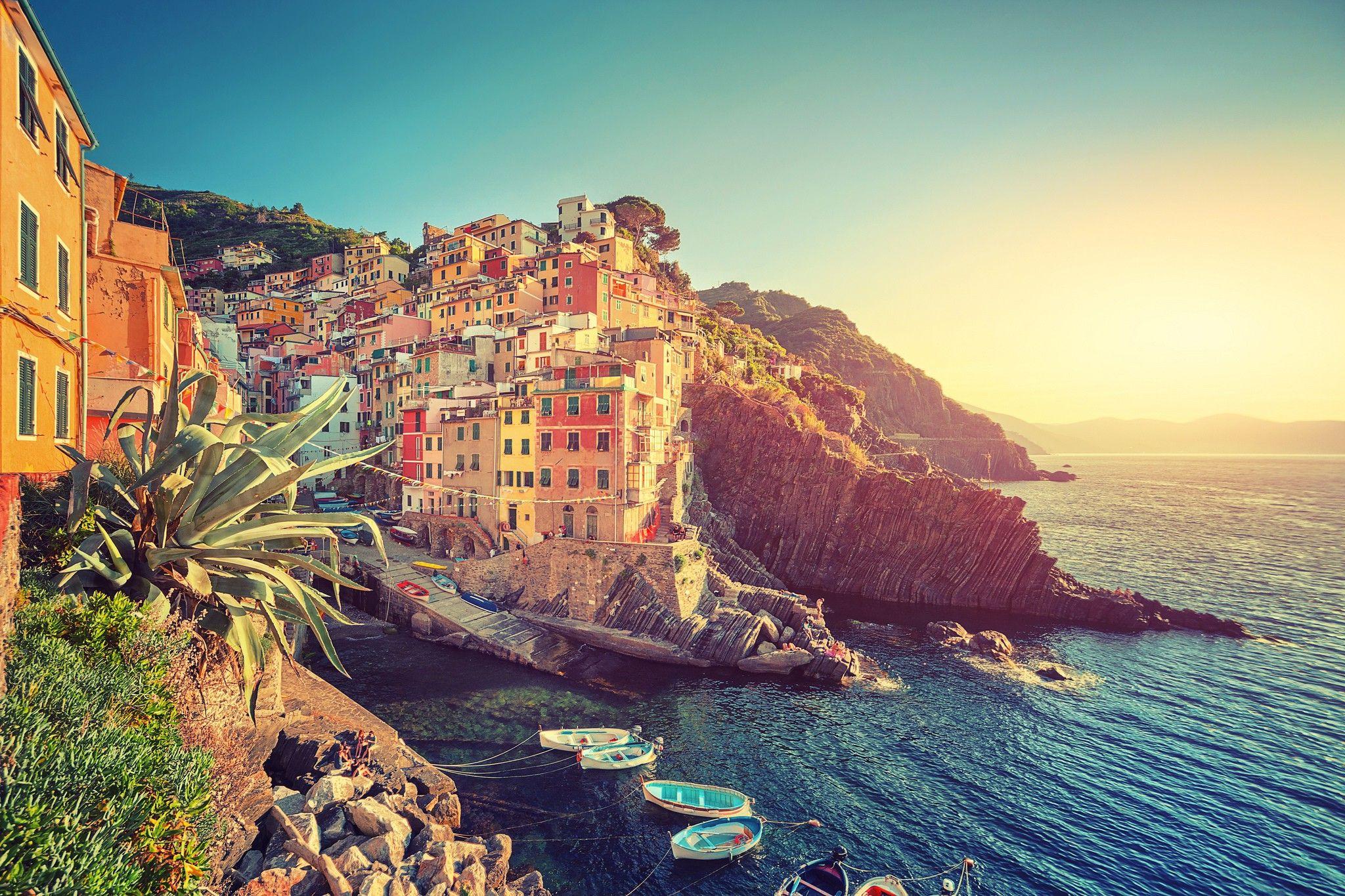 Italy, Sea, Landscape, Cityscape, Boat, Cinque Terre Wallpaper HD