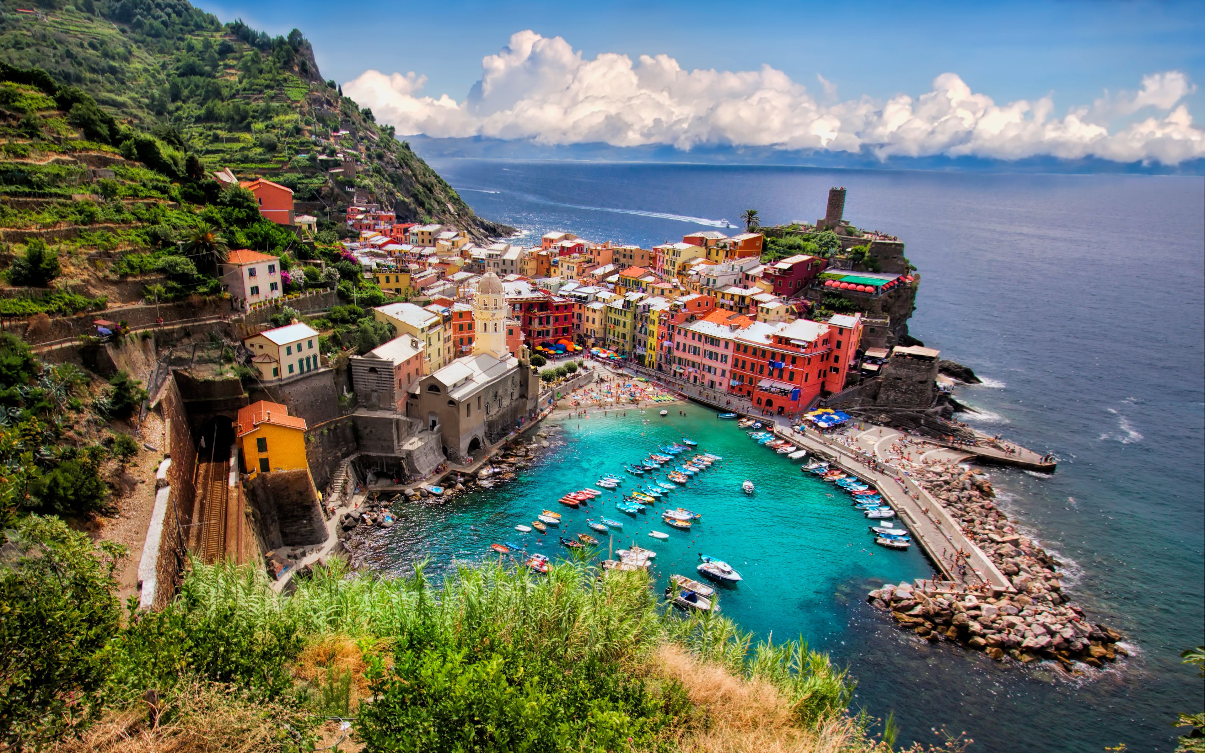 Beautiful Village of Vernazza in the Amazing Cinque Terre, Italy
