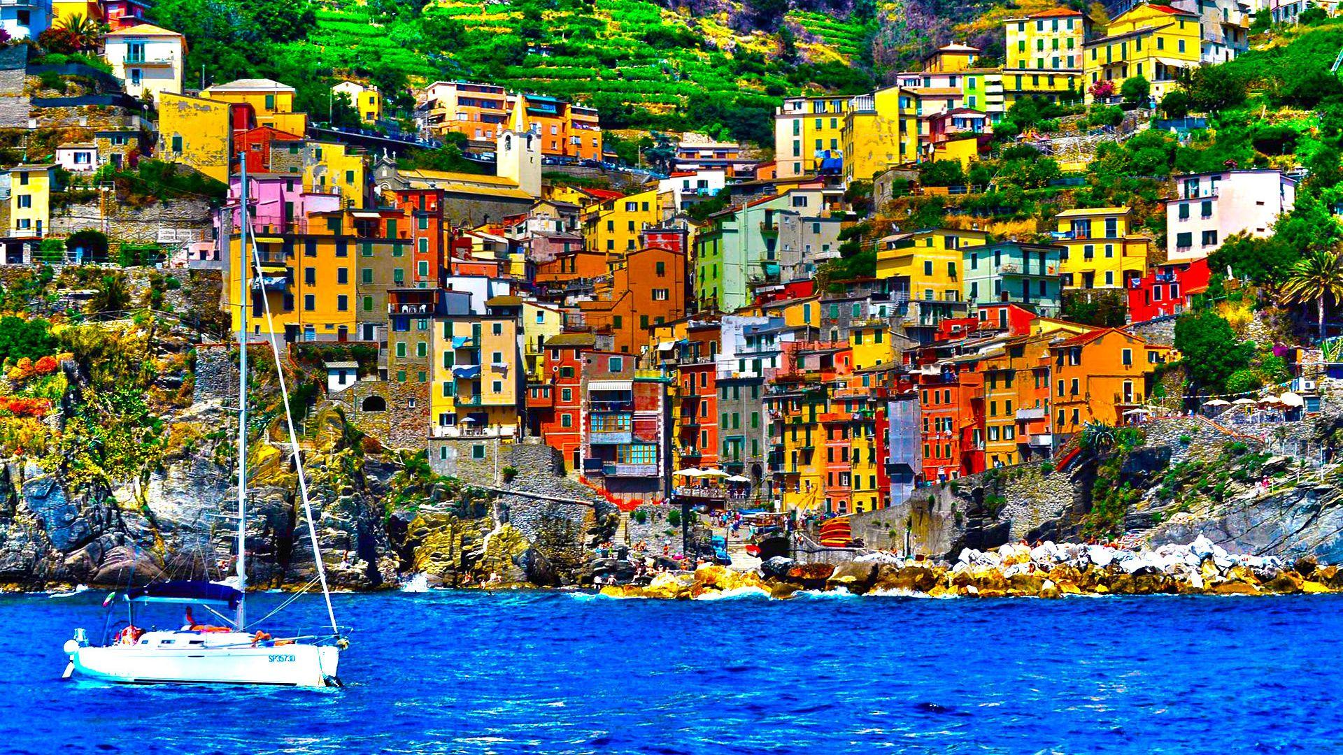 Travel, Boat, Cinque Terre, Italy, Linguria, Riomaggiore