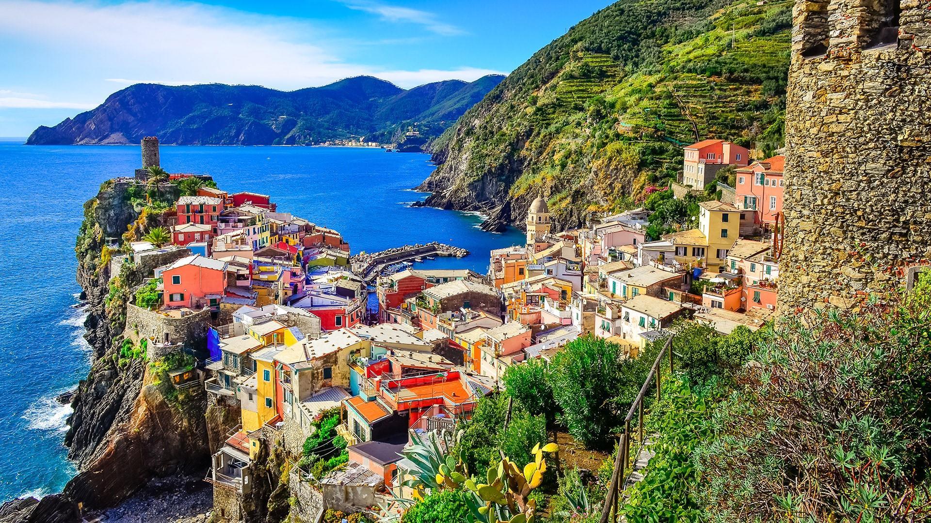 Vernazza Landscape With The Doria Castle, Cinque Terre, Italy