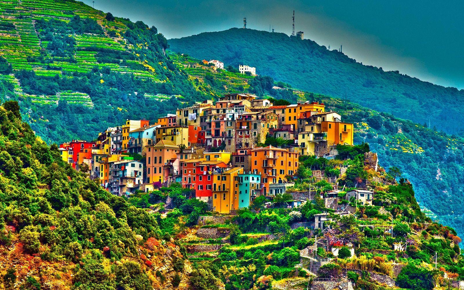 Corniglia Cinque Terre Amazing Beauty Italy HD Desktop Wallpaper