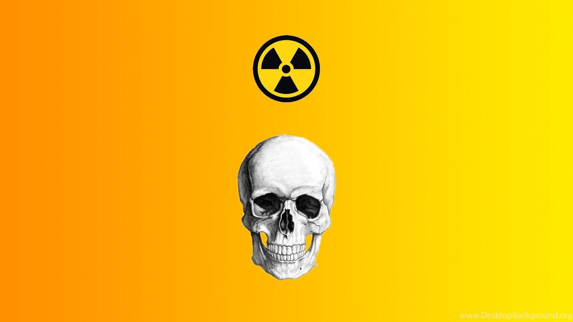 Skull And Radioactive Danger Sign Wallpaper And Image. Desktop