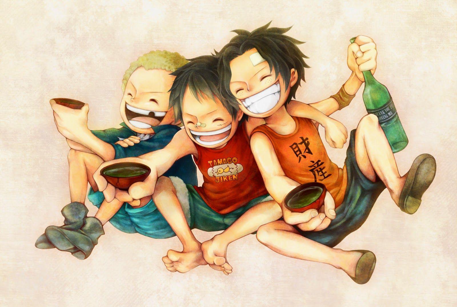 One Piece Ace Sabo Luffy Wallpaper For Laptop - IMAGESEE
