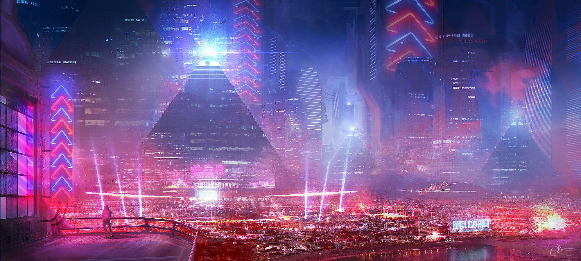 neon city Wallpaper and Background Imagex900
